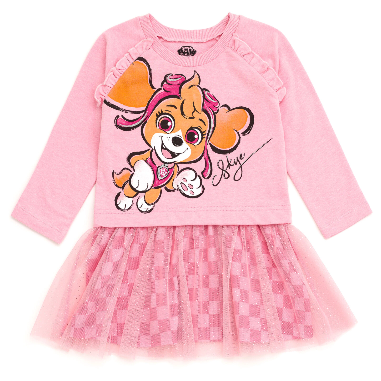 Paw Patrol Skye Girls' Glitter Tutu Dress