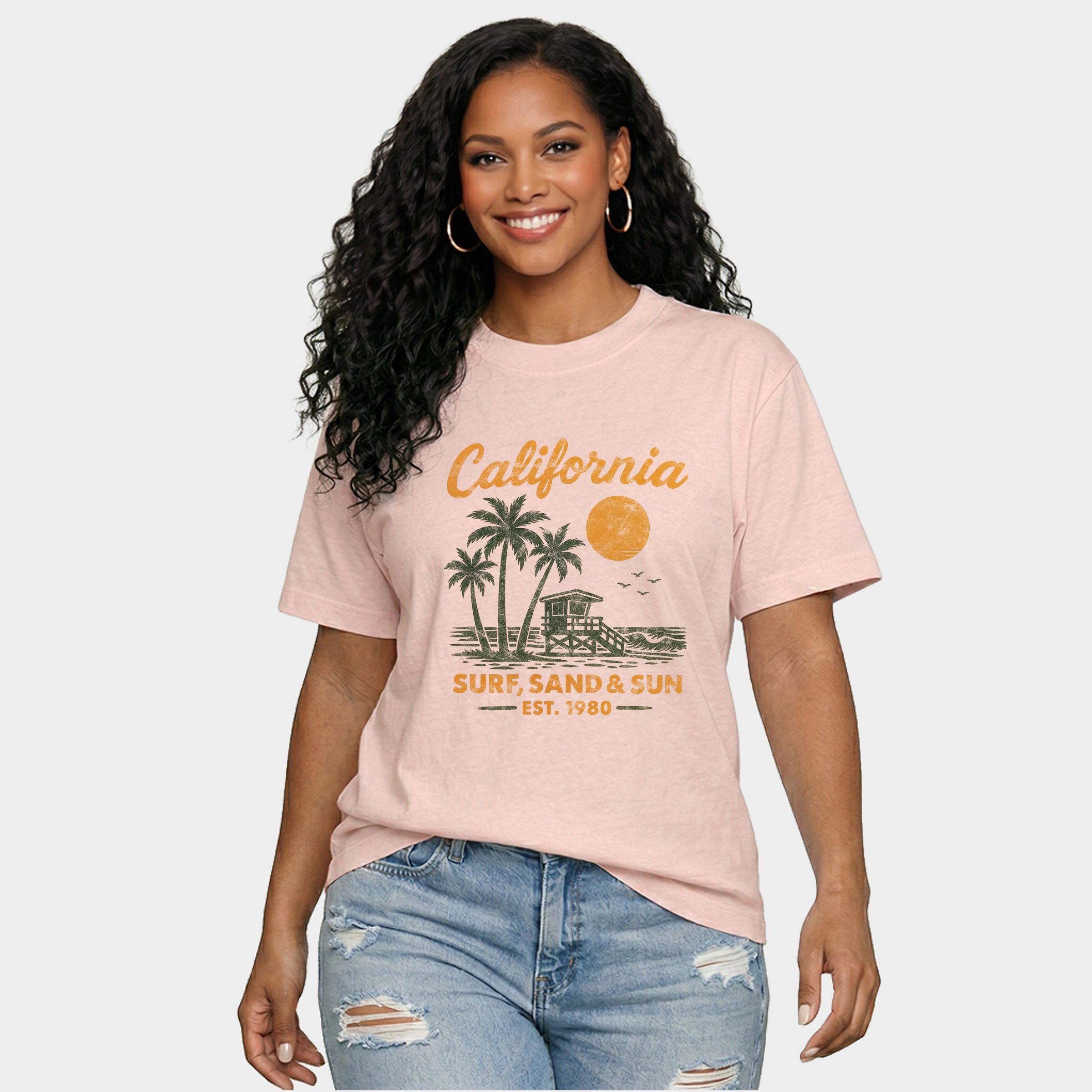 Simply Sage Market - California Surf, Sand & Sun Women's Relaxed Boxy Tee