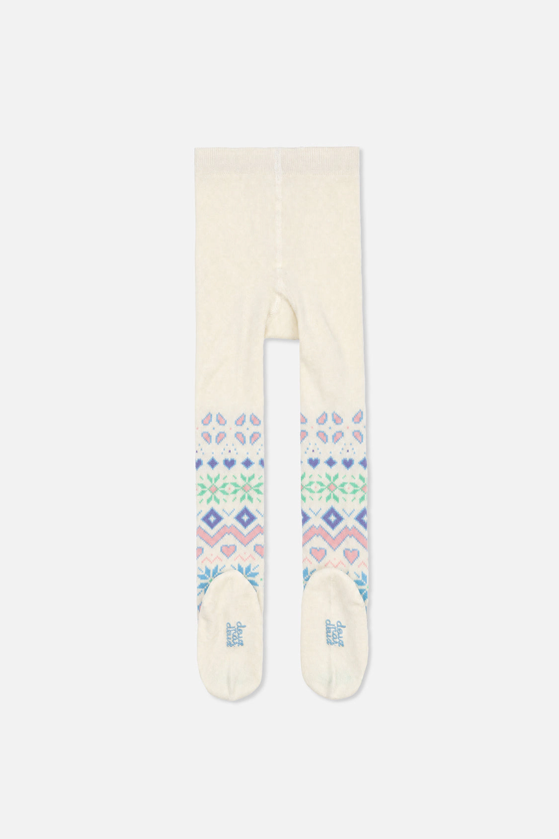 Deux par Girls Fair Isle Knit Tights