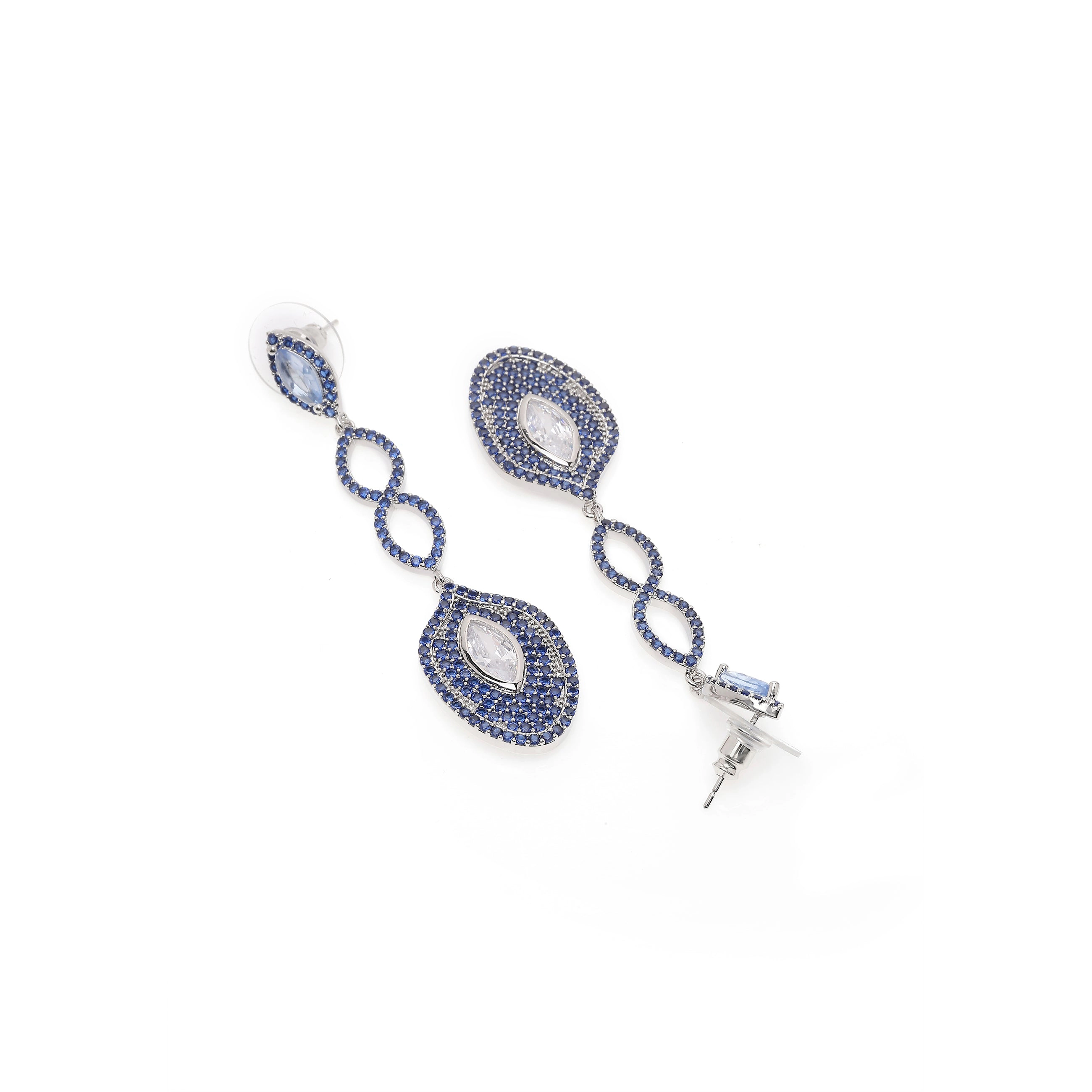 AGP PARIS Womens Infinity Dangle Drop Earrings