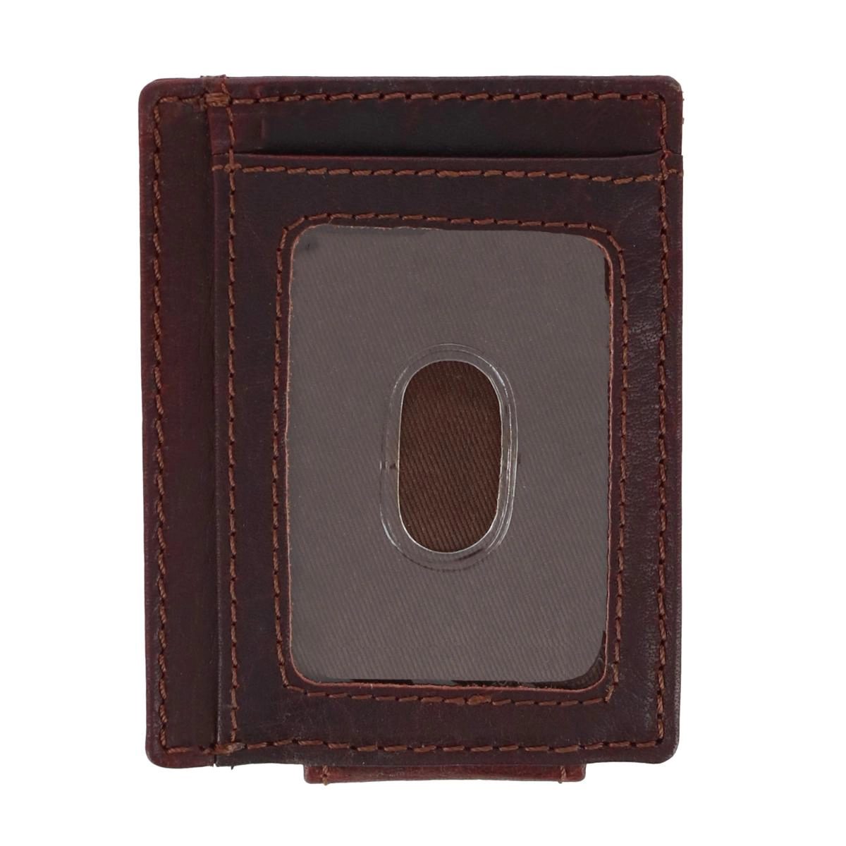CTM® Men's Leather Front Pocket Money Clip