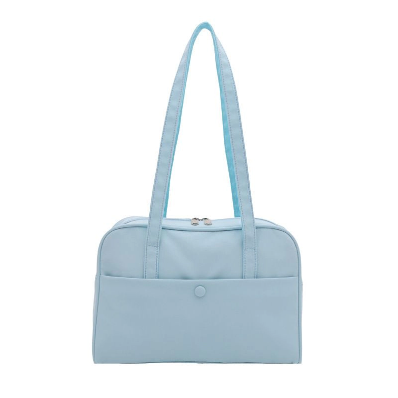 Alilang Women's Quilted Shoulder Tote Bag with Front Pocket and Zipper Closure