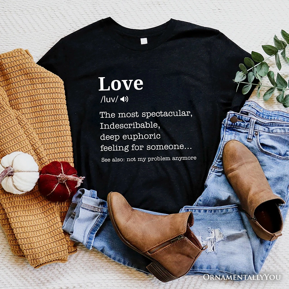 OrnamentallyYou Womens Love Not My Problem Anymore Definition T-Shirt