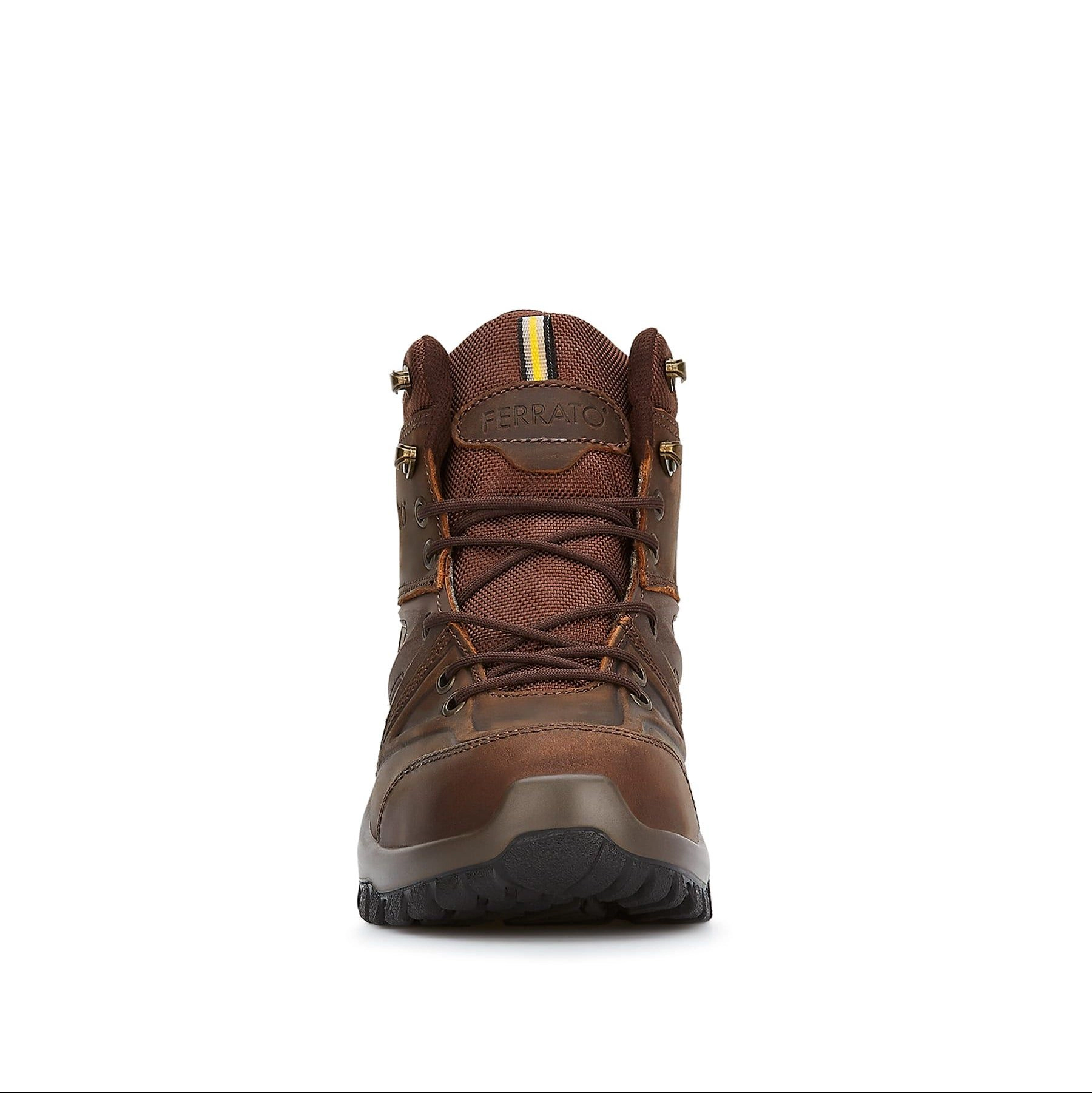 Ferrato Outdoor Mens Leather Boots -, Rubber Sole, Lace-Up