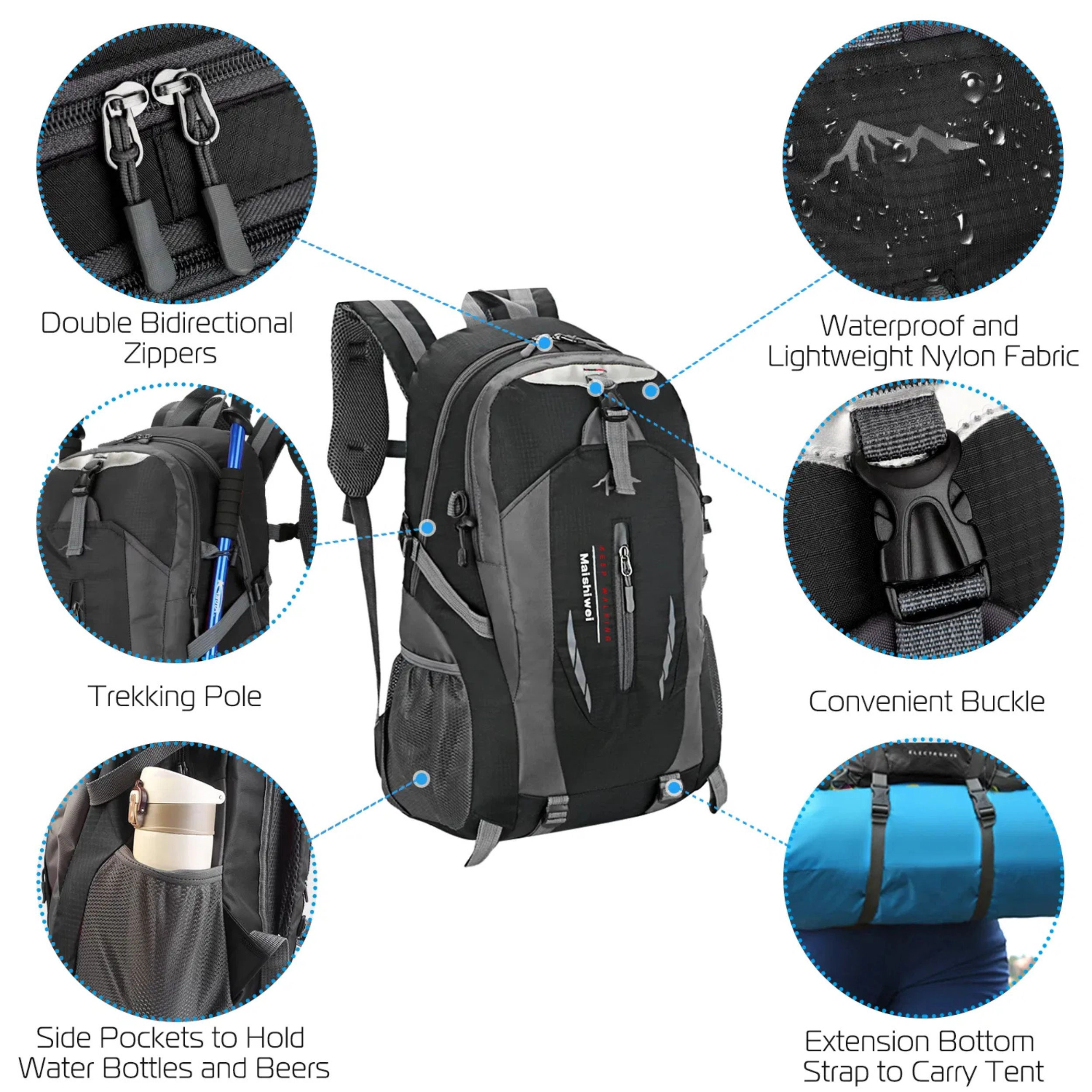 SS Design 36L Waterproof Outdoor Travel Backpack
