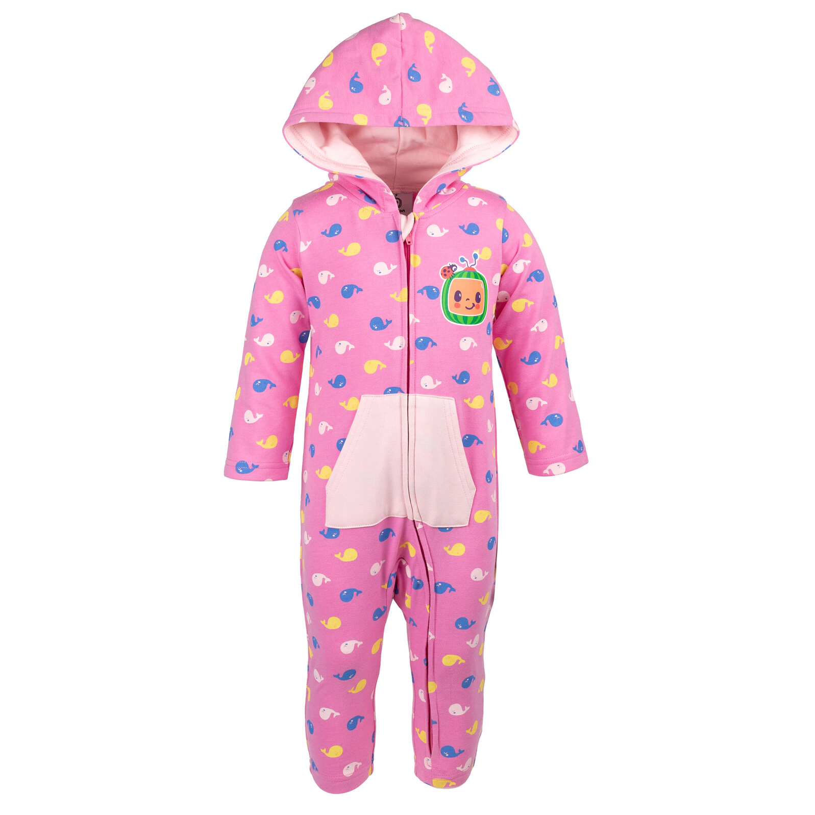 Cocomelon Fleece Hooded One-Piece Outfit