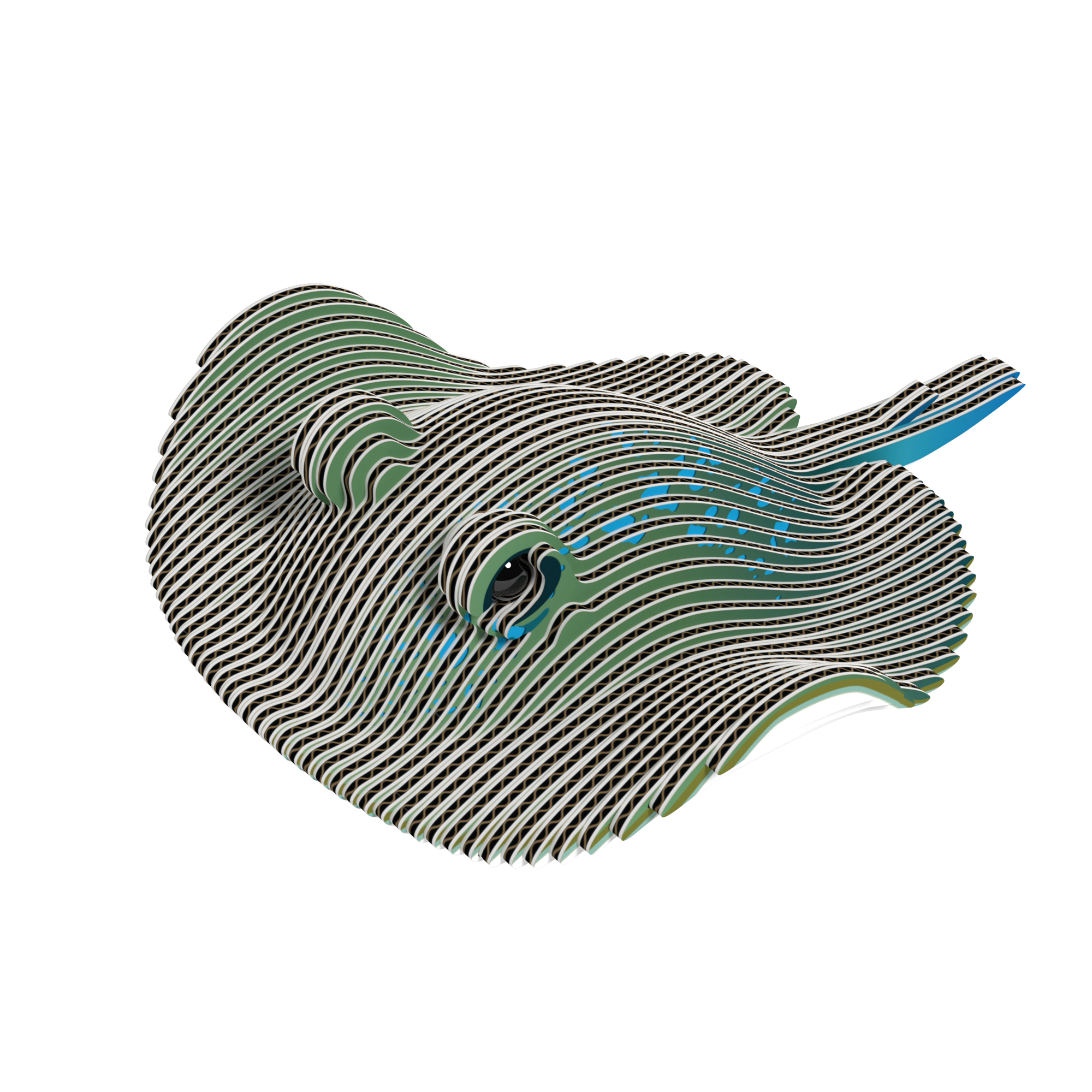EUGY Stingray 3D Puzzle - contains 50 puzzle pieces