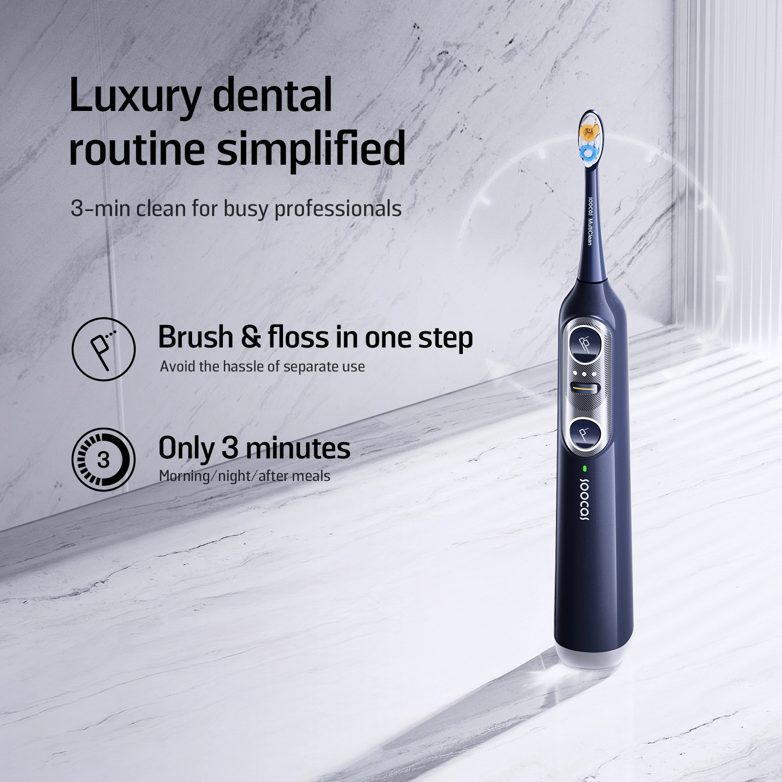 Soocas NEOS II Sonic Electric Toothbrush with Built-In Water Flosser