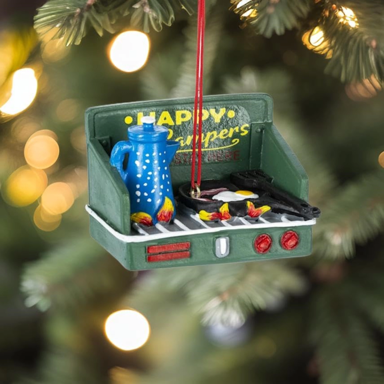 Ganz Happy Campers Camp Stove Christmas Tree Camping Ornament 1.75 inch