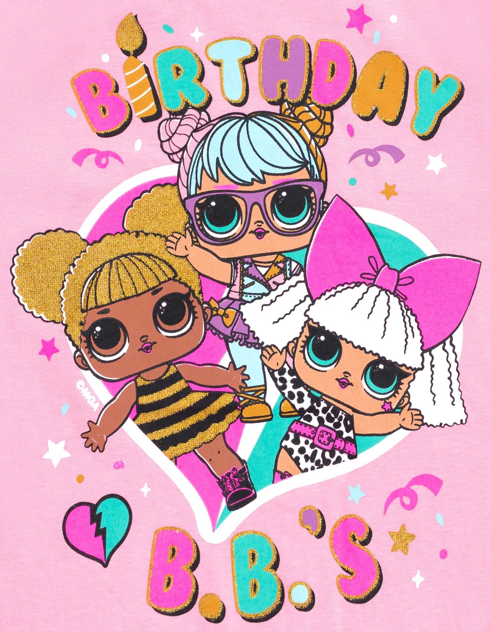 L.O.L. Surprise! Girls' Birthday Glitter T-Shirt
