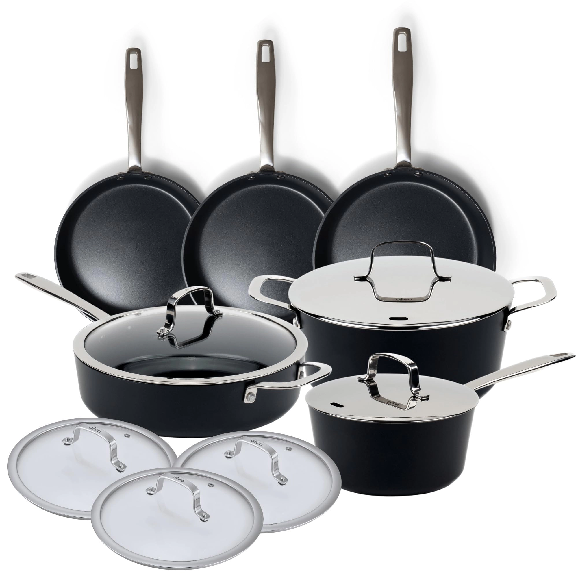 Alva Maestro 9-Piece Ceramic-Coated Cookware Set