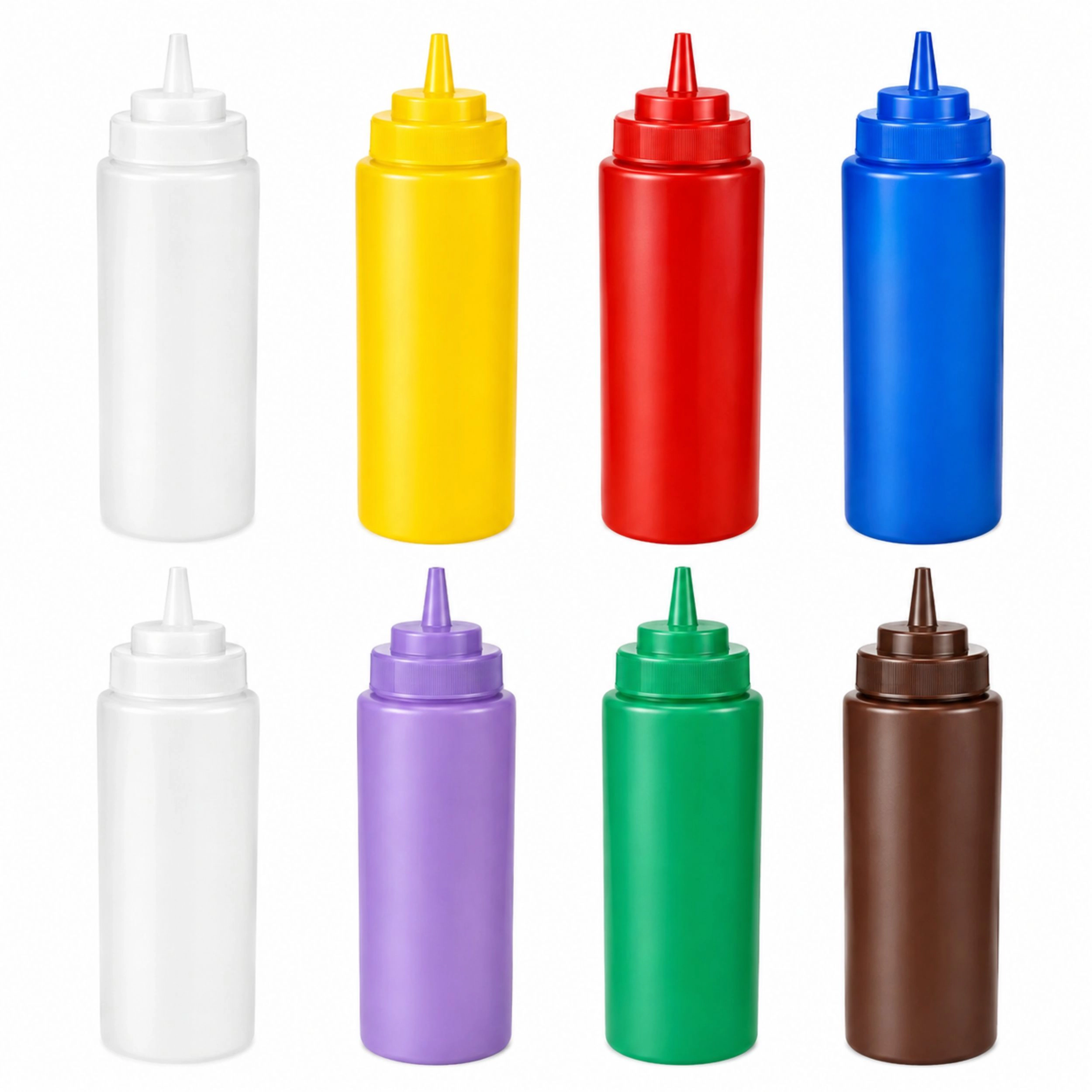 Home Collection 32 oz Plastic Condiment Squeeze Bottle with No-Leak Cap