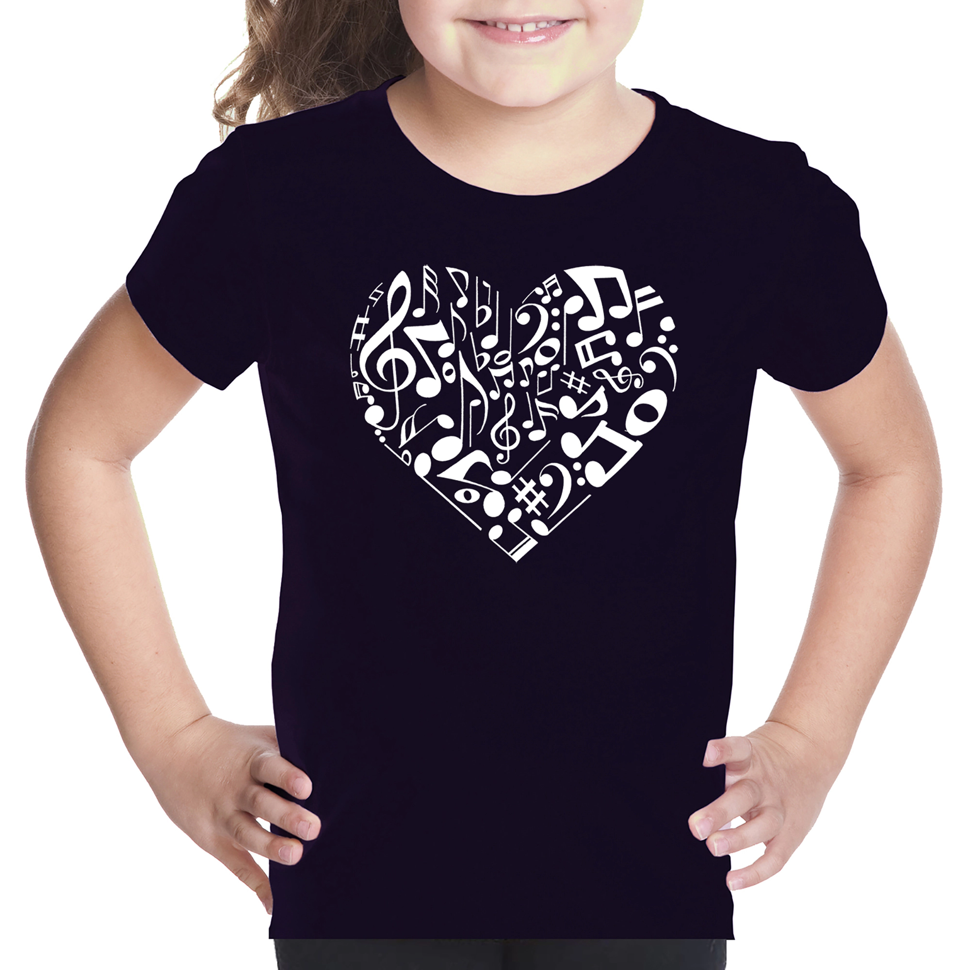LA Pop Art Girls Word T-Shirt - Heart Notes