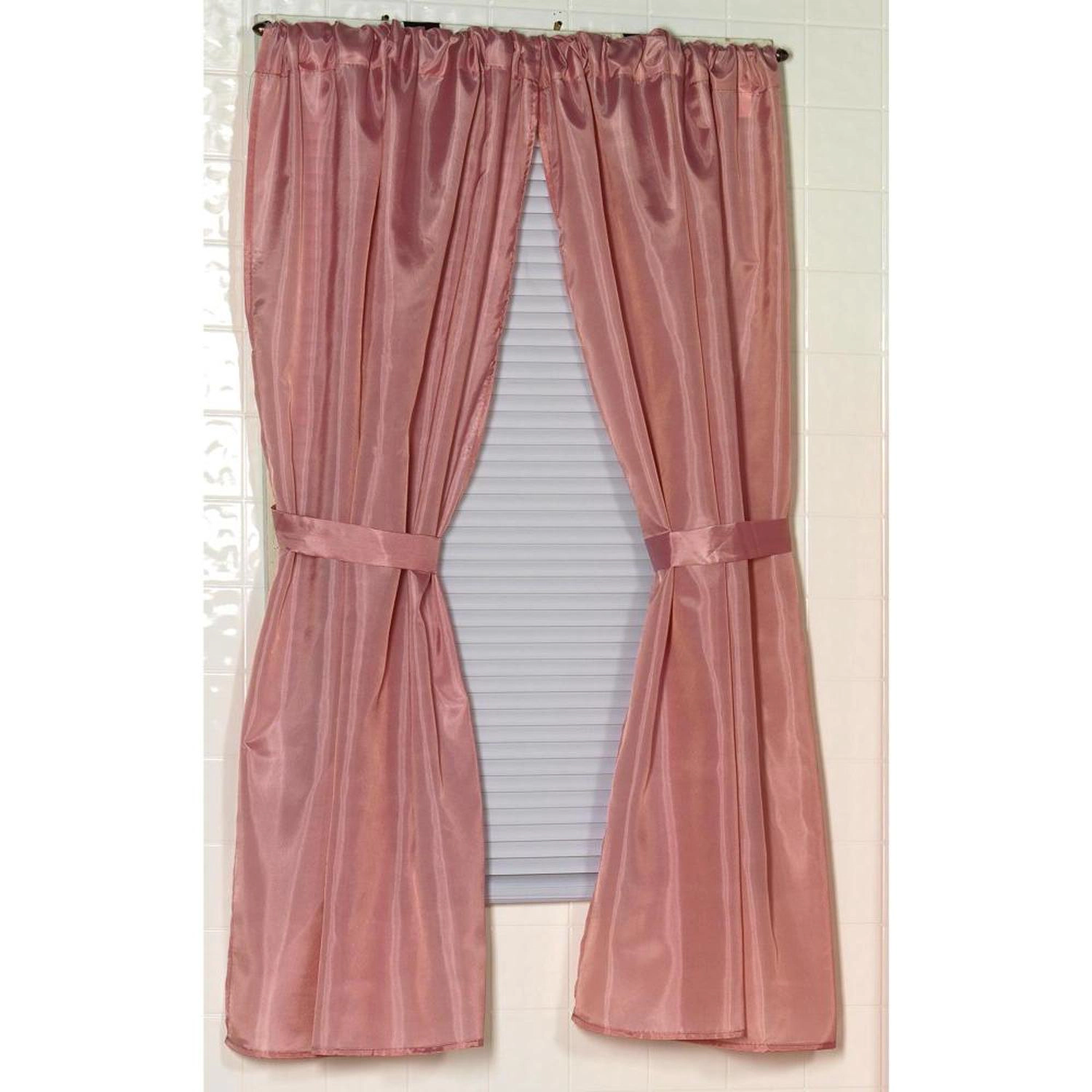 Carnation Home Fashions Polyester Fabric Window Curtain Rose 34x54
