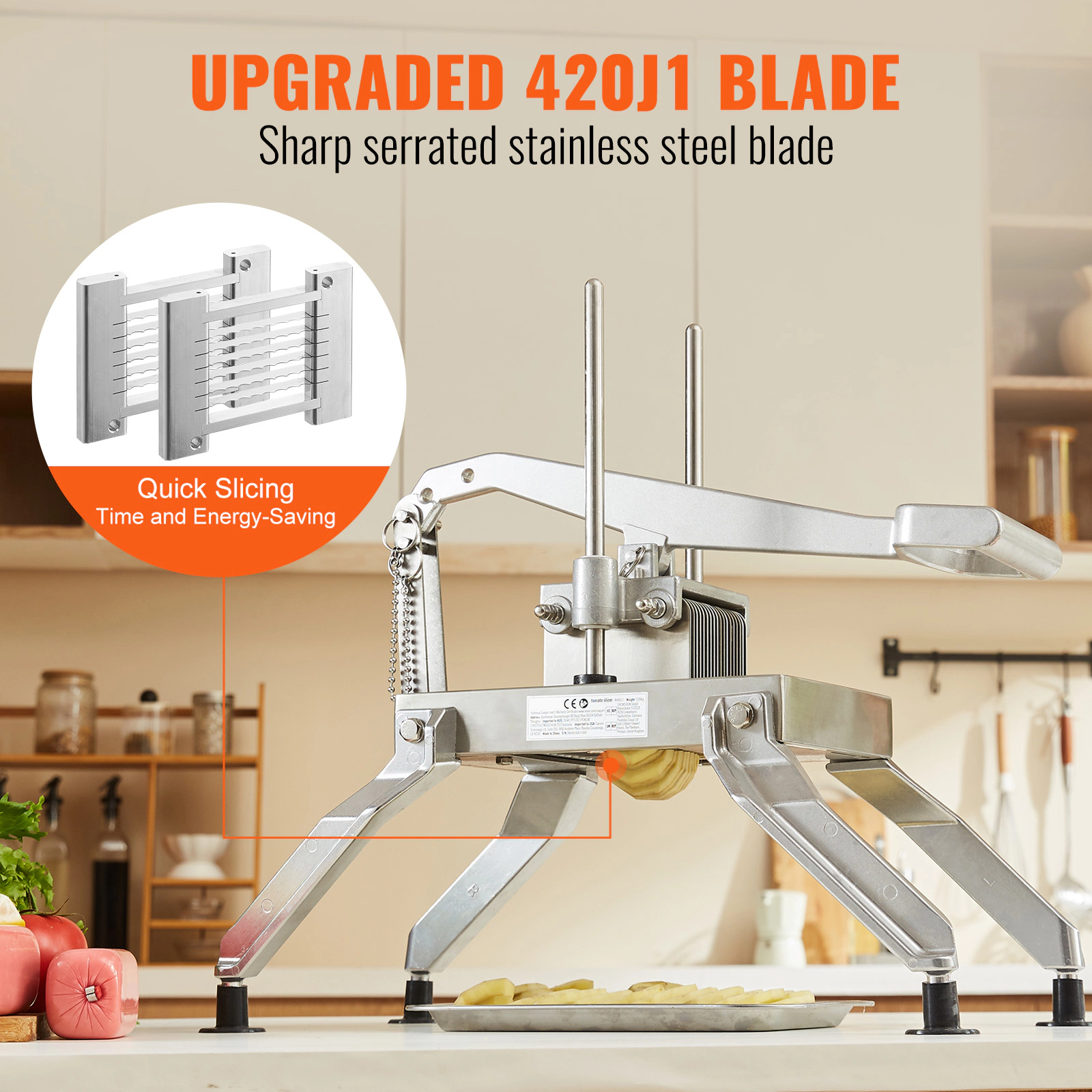 HONGGE Commercial Tomato Slicer Cutter Stainless Steel Heavy Duty Machine Manual
