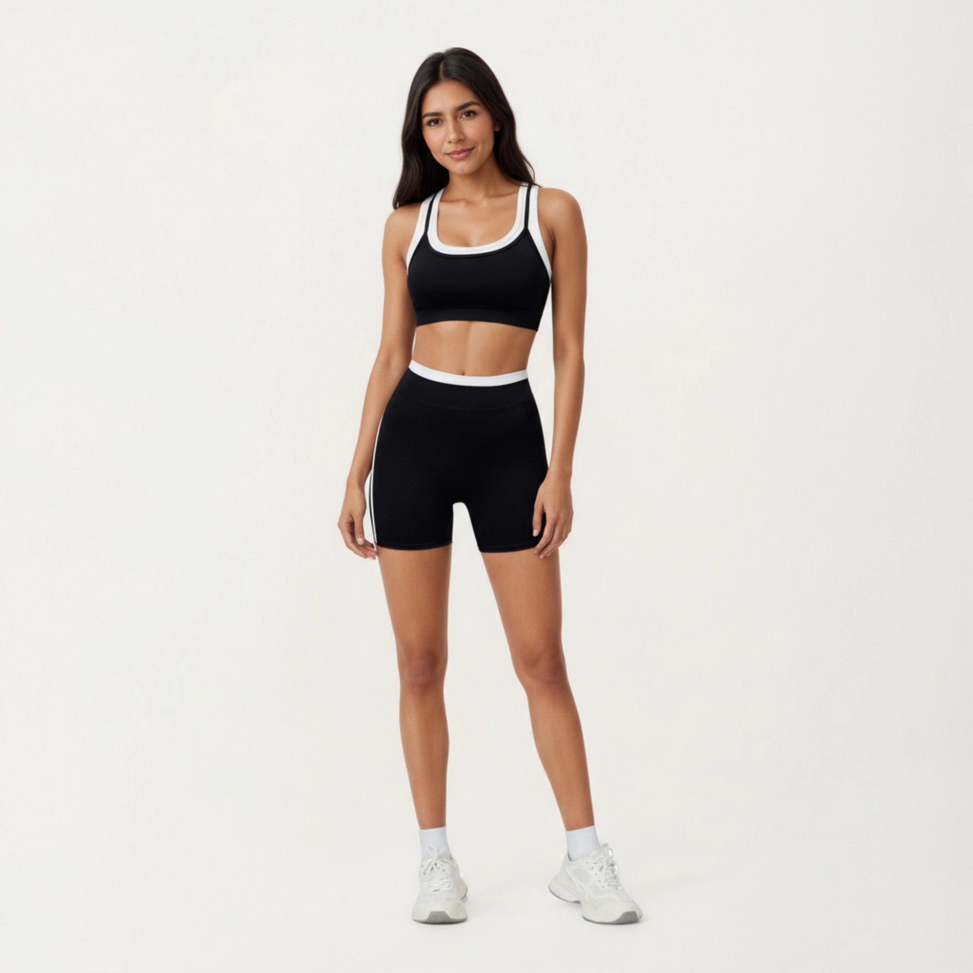 Anna-Kaci Women's High Waist Compression Bike Shorts with Wide Supportive Waistband and Smooth Contoured Fit
