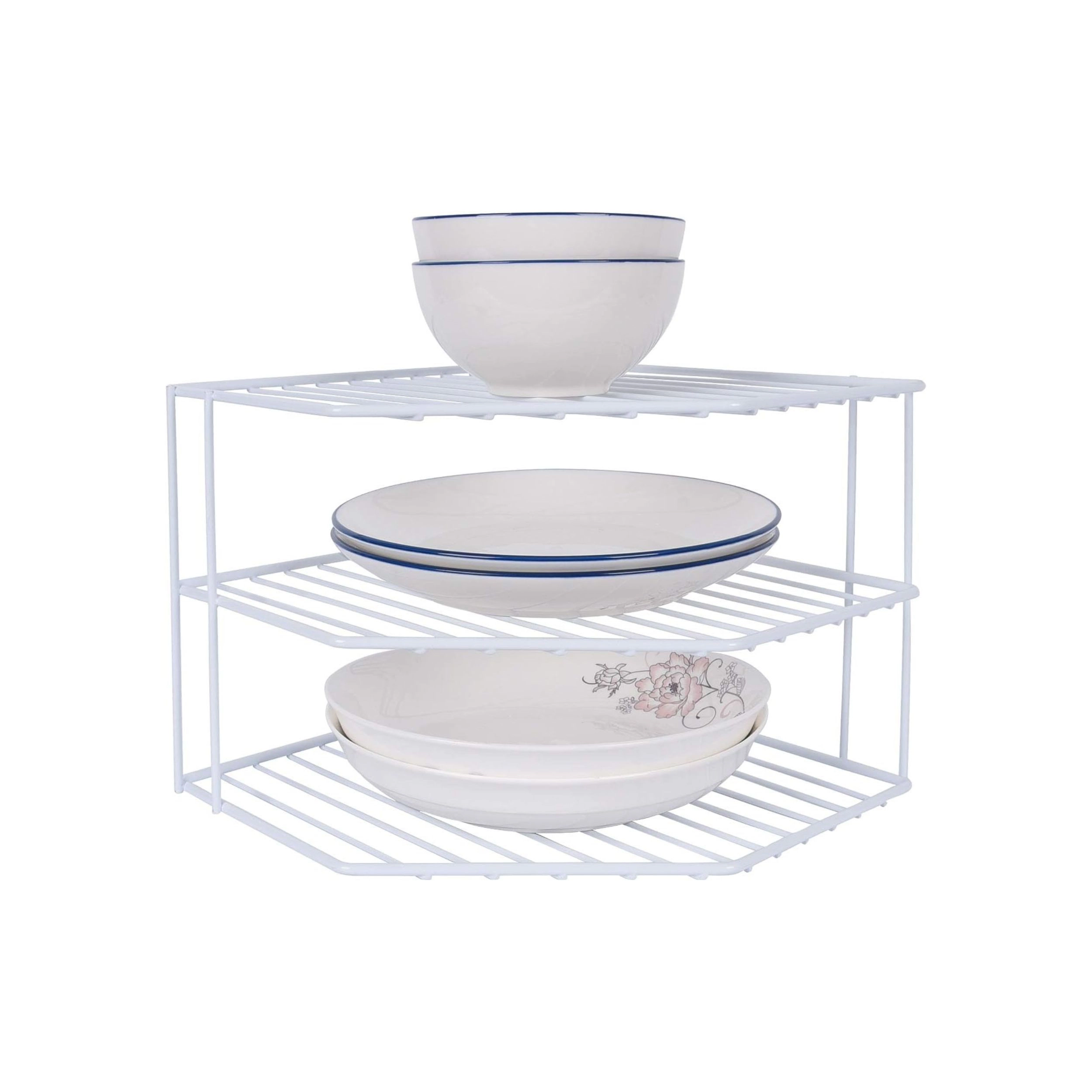 Stock Preferred 3 Tier Steel Corner Shelf Cabinet and Counter Organizer