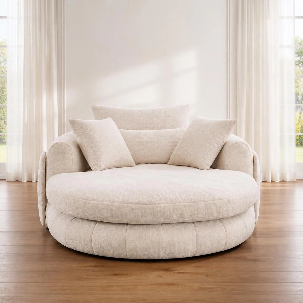 GOODSILO Soft Chenille Large Comfy Lazy Sofa Lounge Chair