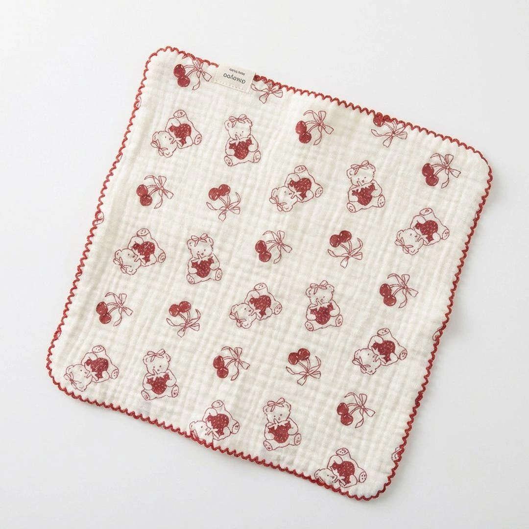 Alilang Women Baby Cotton Muslin Washcloth 10 x Inch Soft Absorbent Toddler Face Towel with Loop