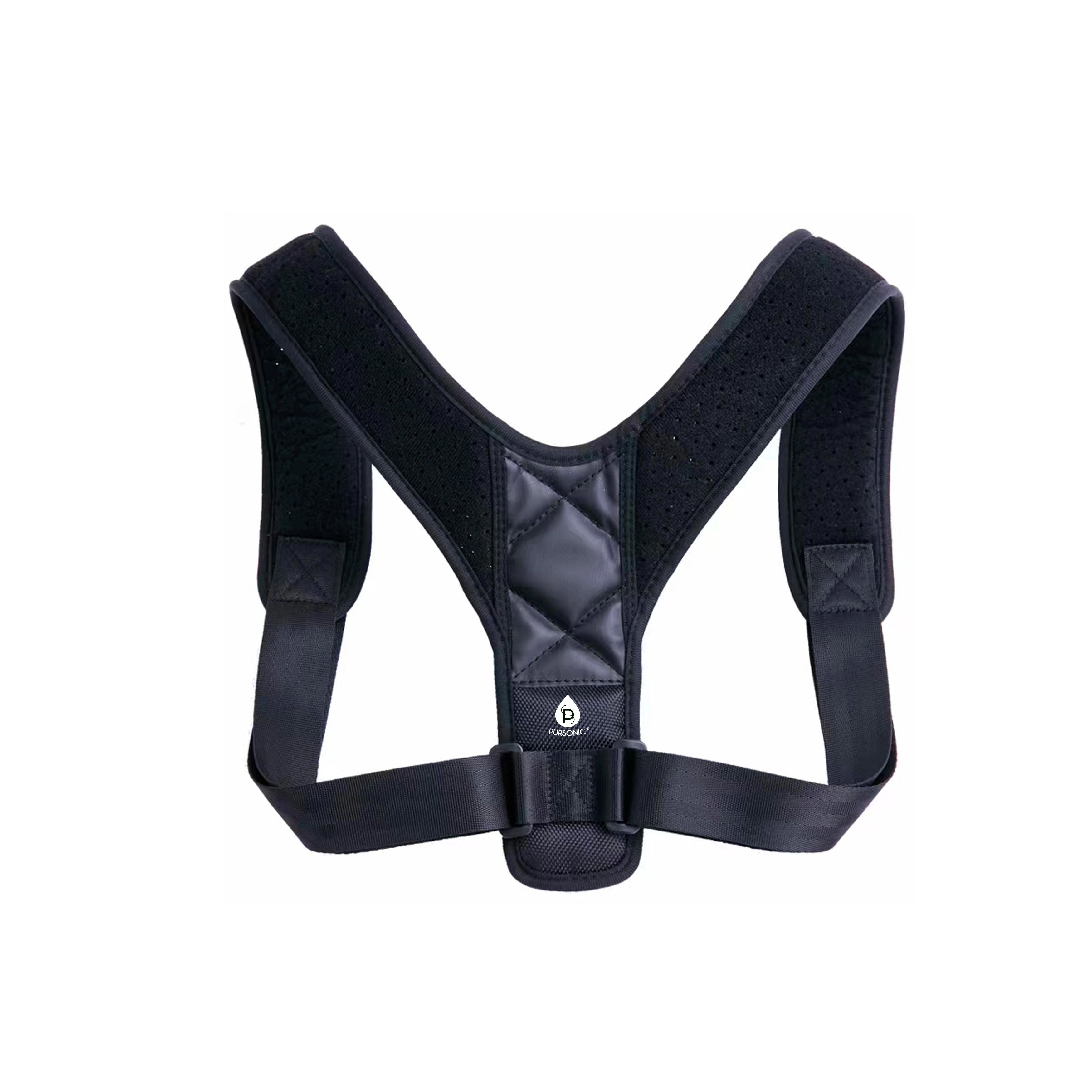 Pursonic Unisex Adjustable Posture Corrector Upper Back & Neck Support Brace