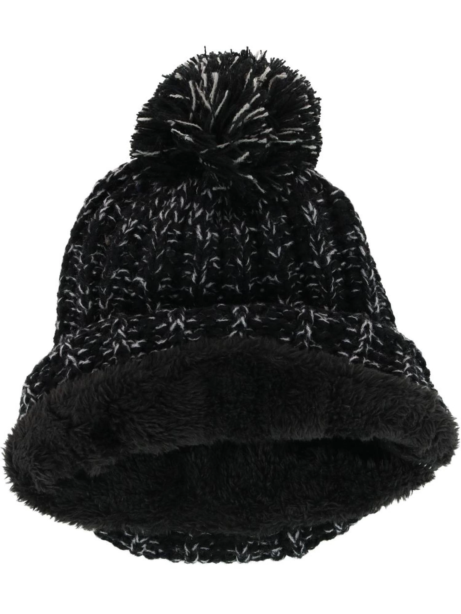ClimaZer0 Women's Sherpa Lined Knit Winter Beanie Pom Hat
