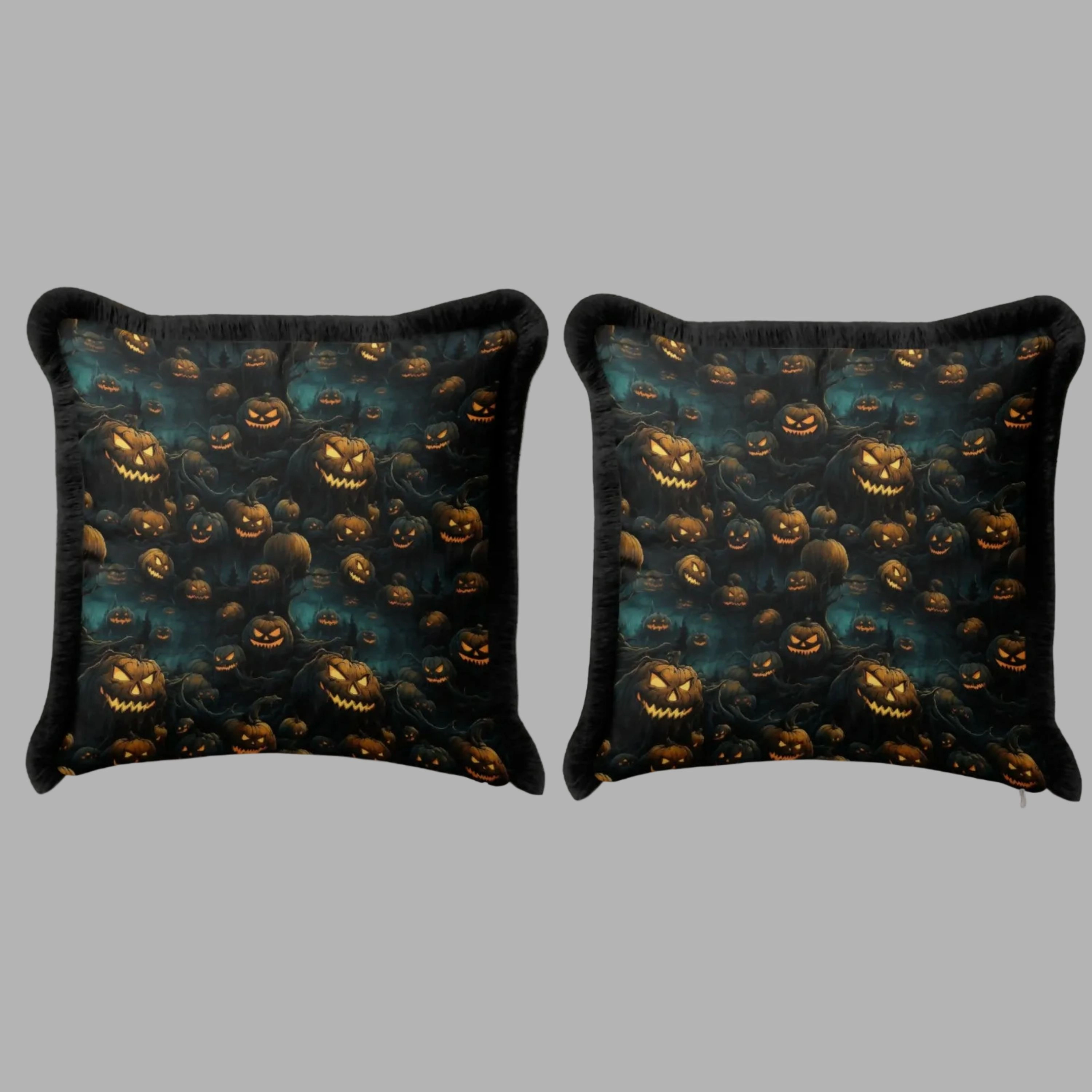 Wear Sierra Halloween Pumpkin Themed Throw Pillow Cover Set of 2