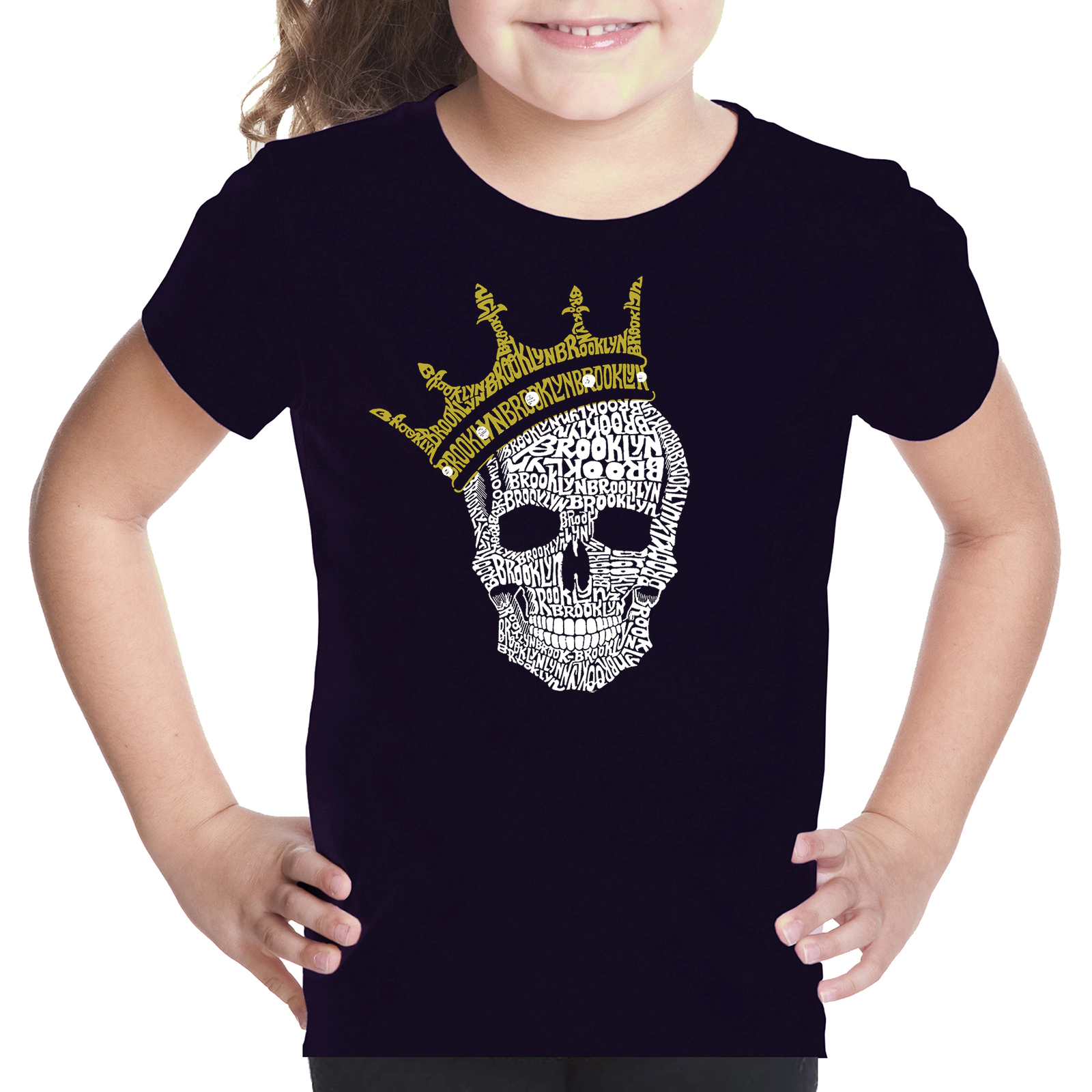 LA Pop Art Girls Word T-Shirt - Brooklyn Crown