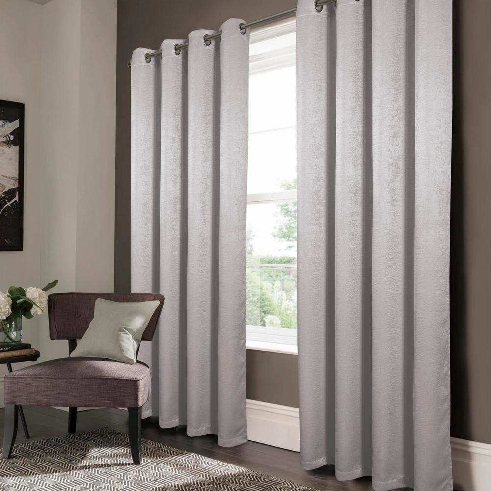 Oliva Gray Nora Embossed Blackout Grommet Panel