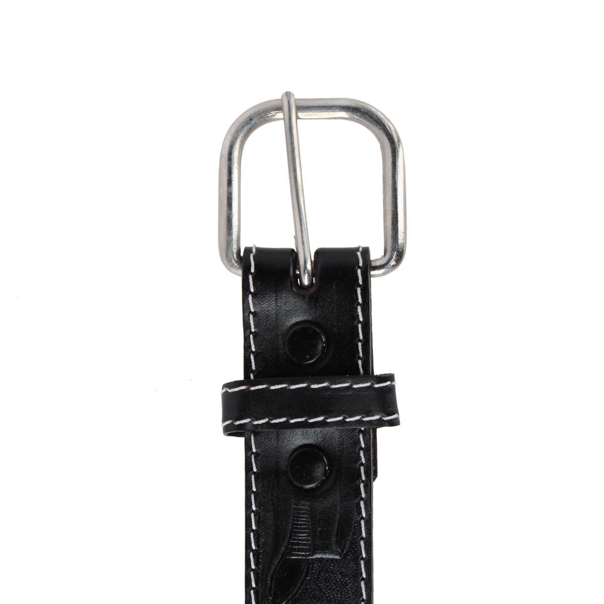 CTM Boy's Leather Rodeo Tooled Western Belt