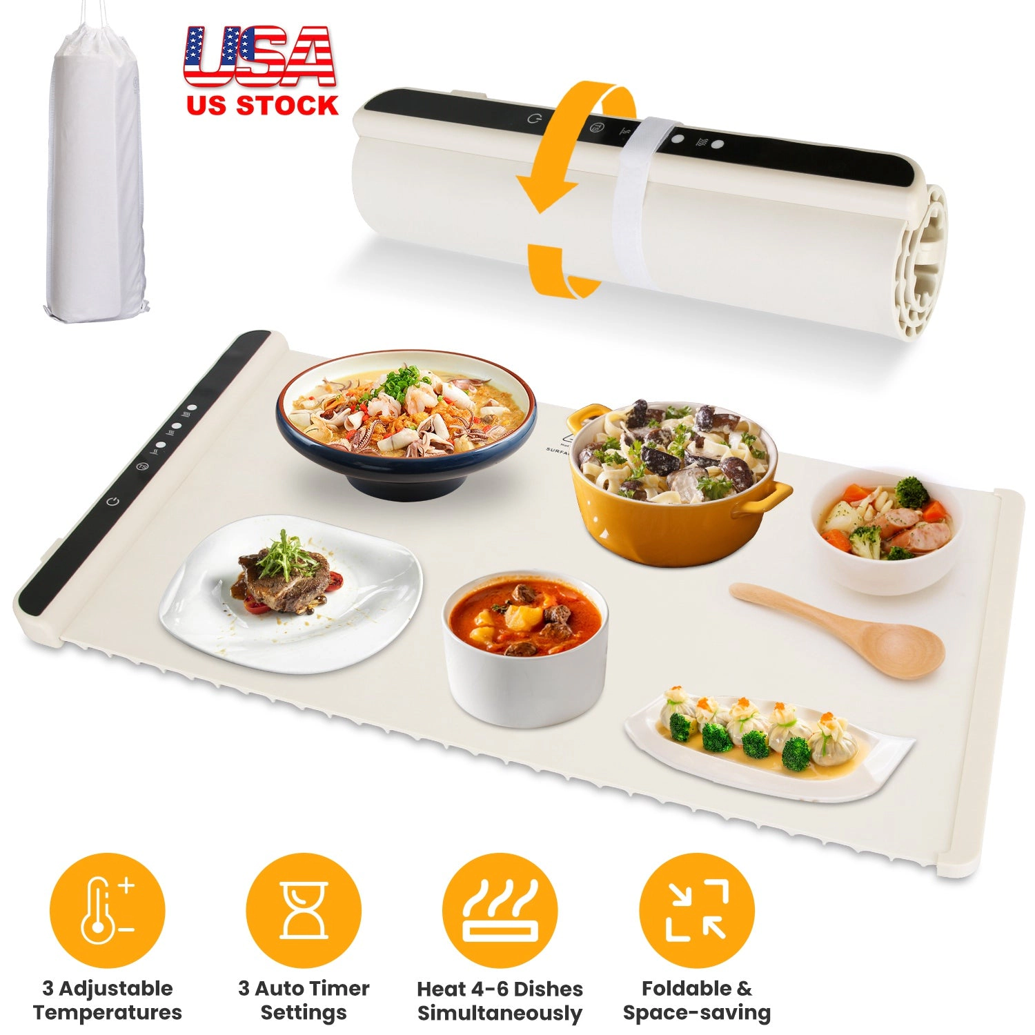 GBruno Roll-Up Electric Warming Tray