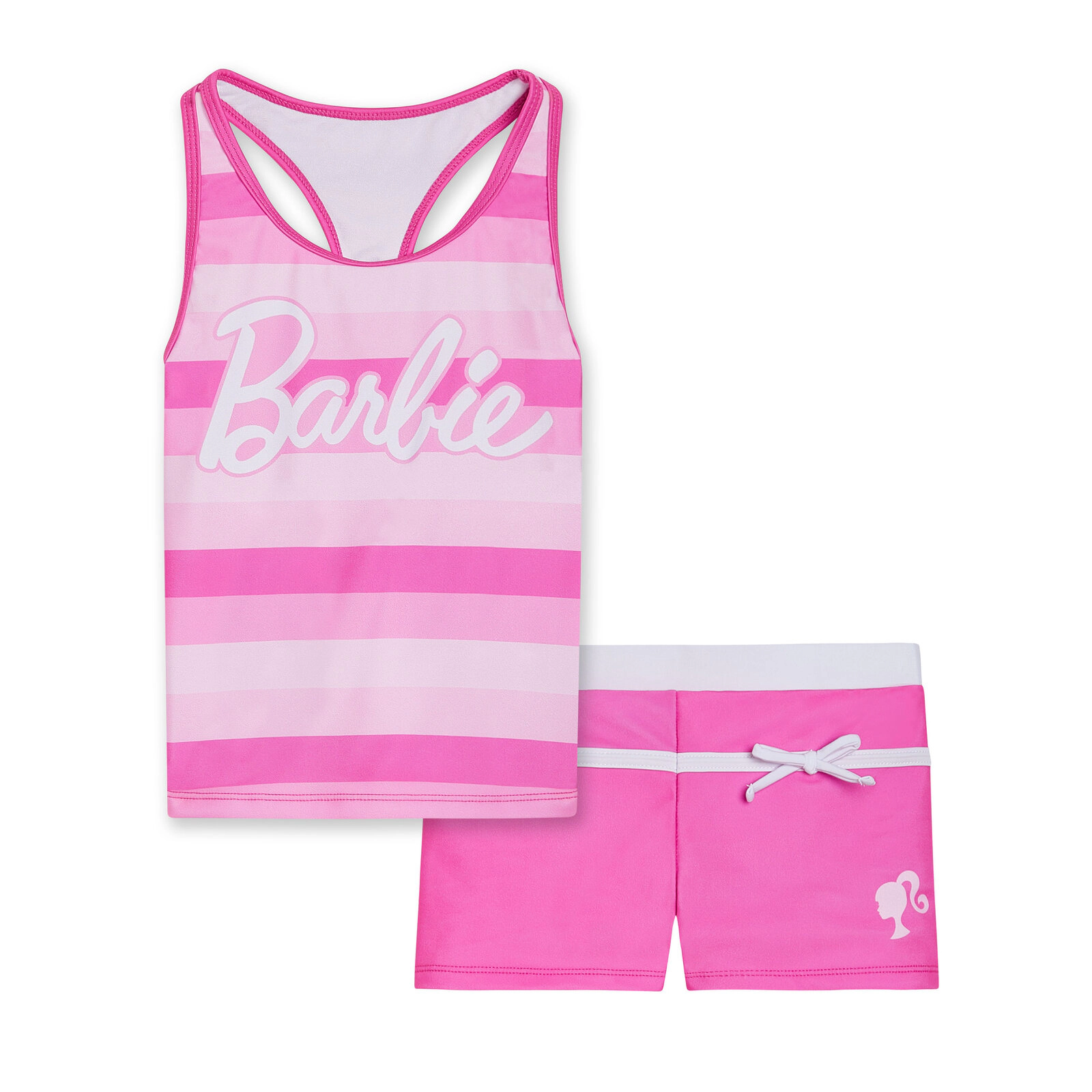 Barbie Girls' 2-Piece Swimwear Tankini and Shorts Set