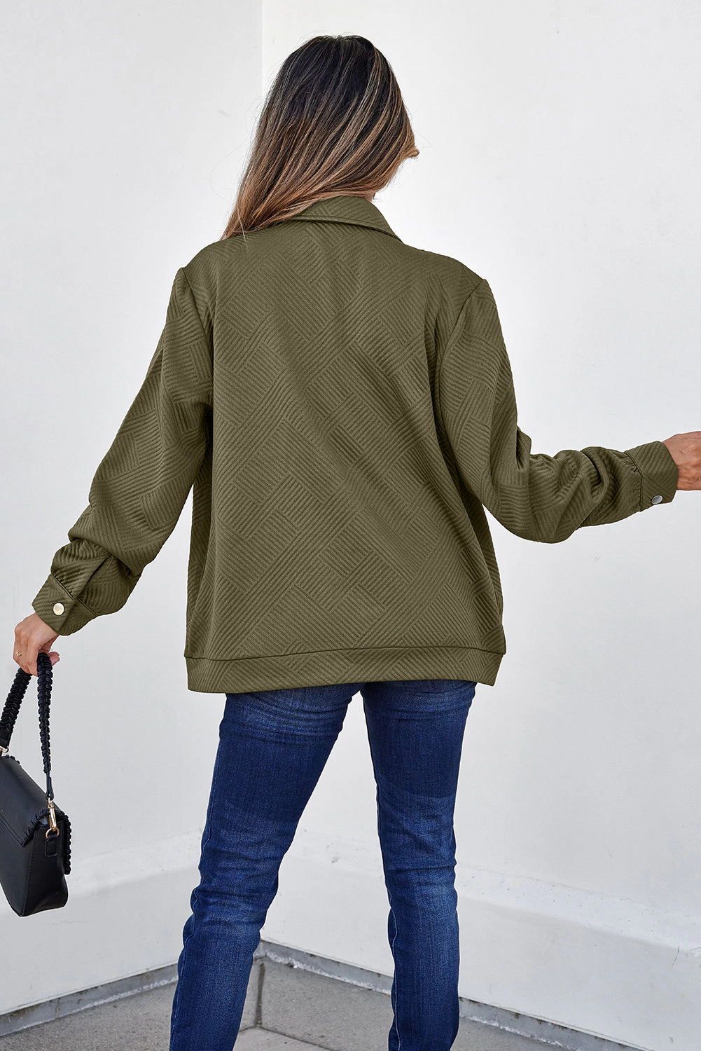 Threaded Pear Women's Remi Zip Up Flap Shirt
