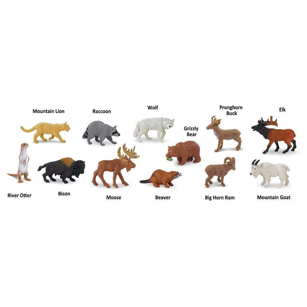 Safari Ltd. - North American Wildlife TOOB - contains 12 Mini Figurines