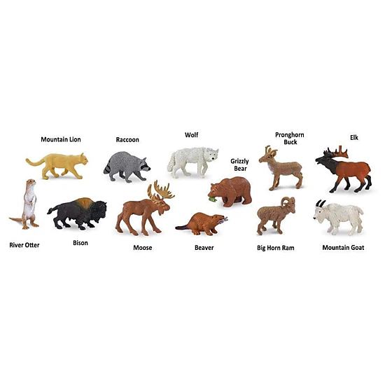 Safari Ltd. - North American Wildlife TOOB - contains 12 Mini Figurines
