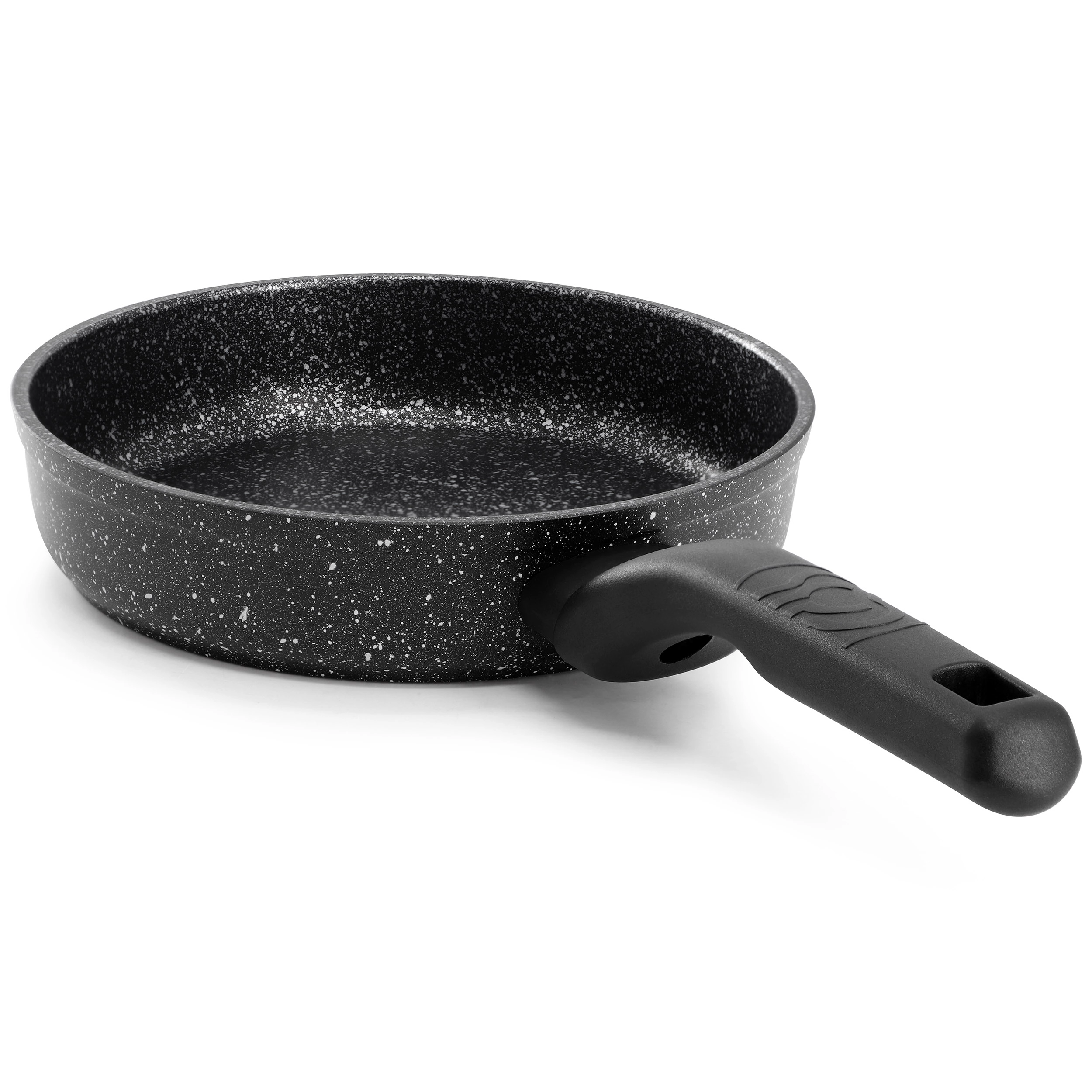 Korkmaz Ornella Nonstick 8 Inch Aluminum Frying Pan in Granite Black