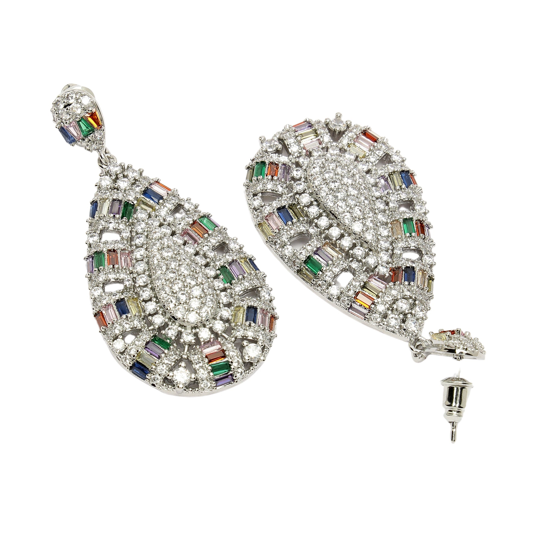 AGP PARIS Womens Diva Collection Royal Cubic Zirconia Drop Earrings