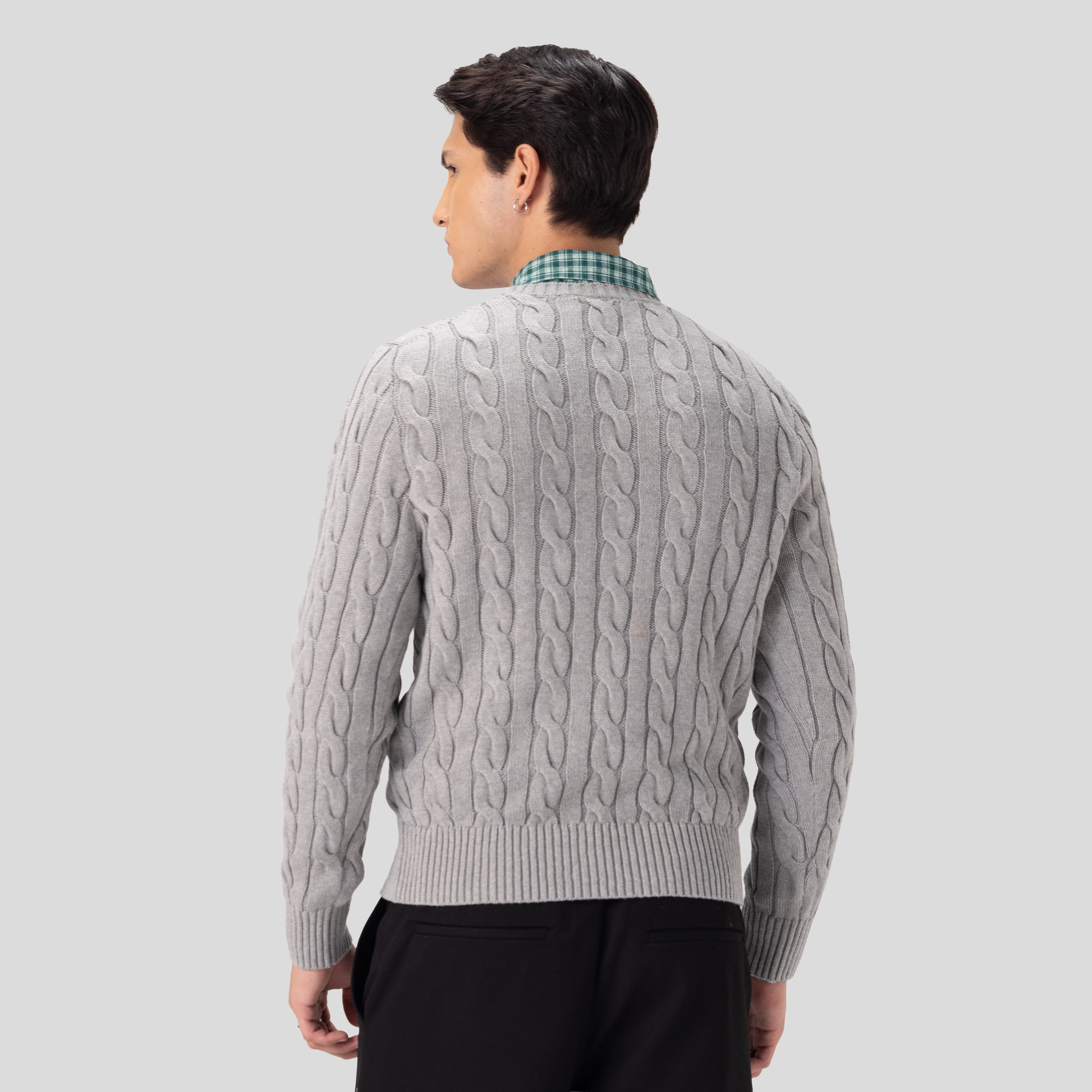 Members Only Men's Crew Neck Cable Sweater