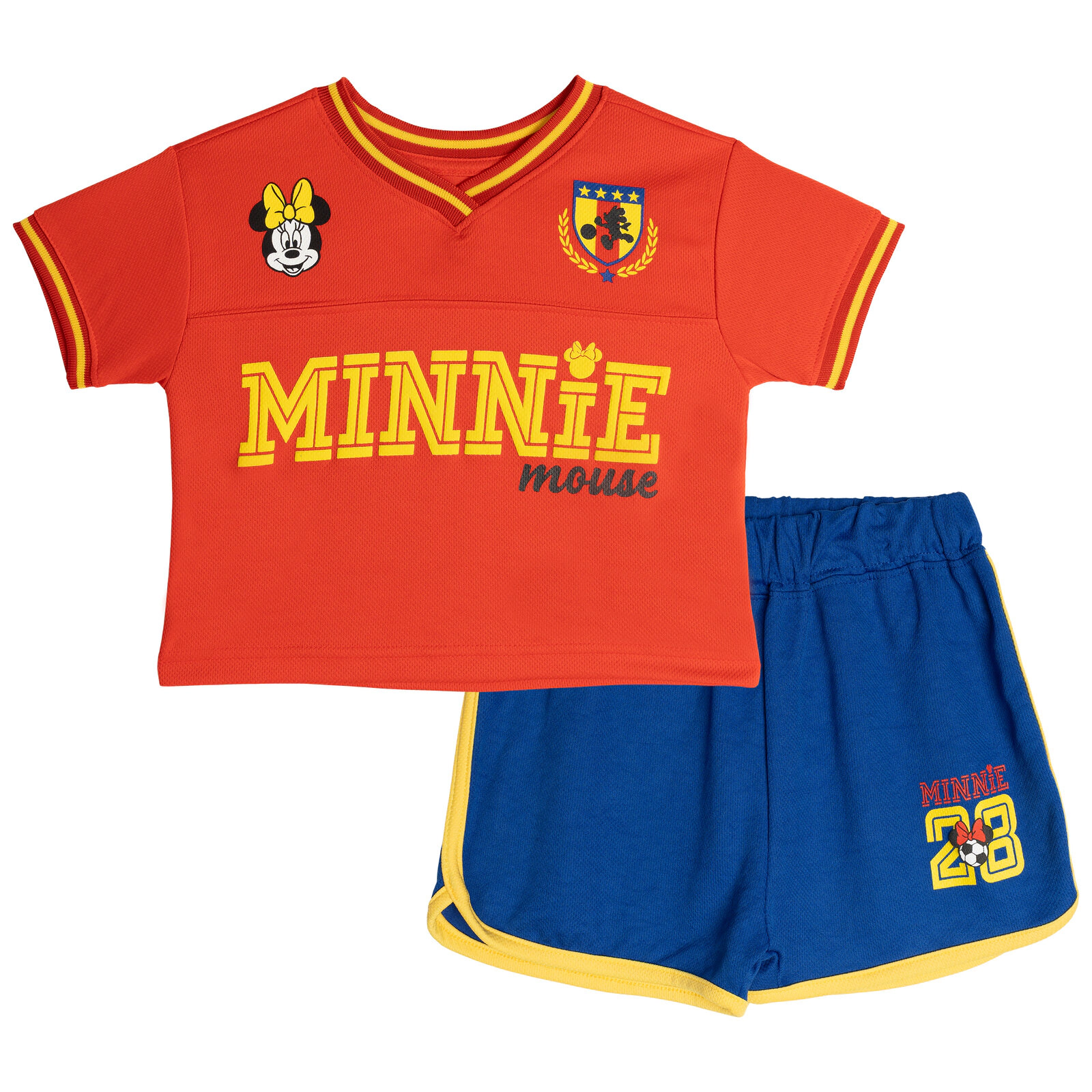 Disney Minnie Mouse Girls' Soccer Jersey T-Shirt and Shorts Set