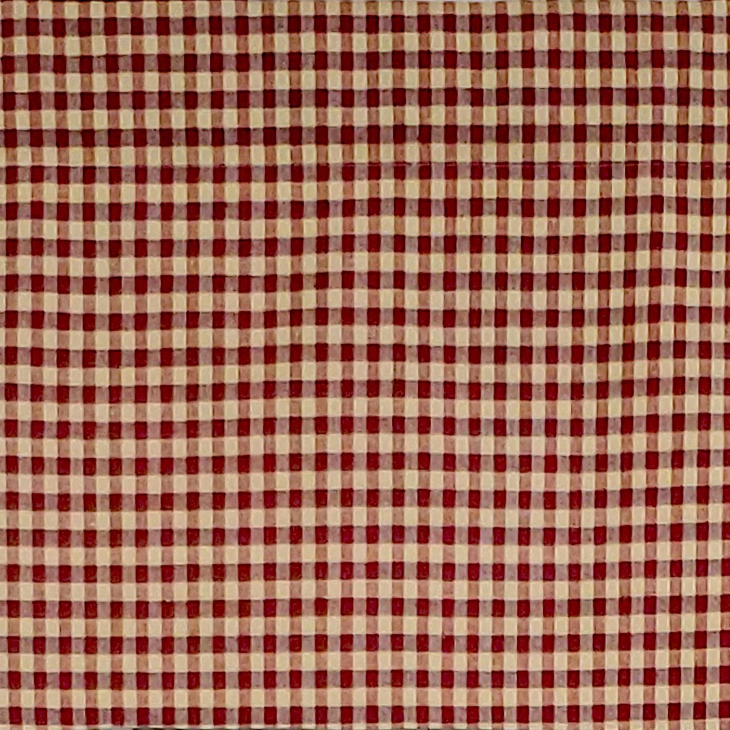 RLF Home Rusty Check Tailored 100% Cotton with Fully Lined 3" Rod Pocket Valnance for Windows 50" x 14" Red