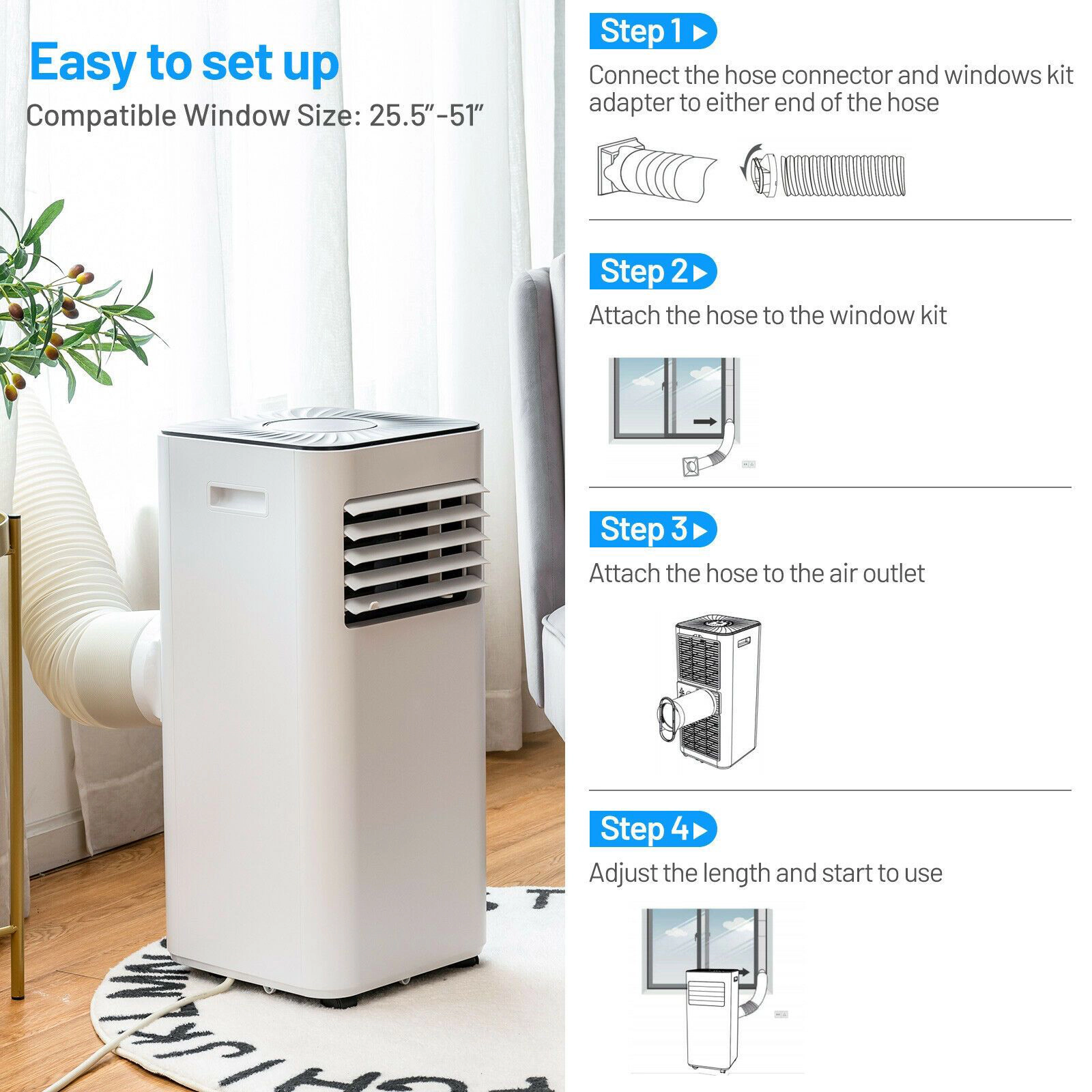 SlickBlue Unisex Portable 10000 BTU Air Conditioner
