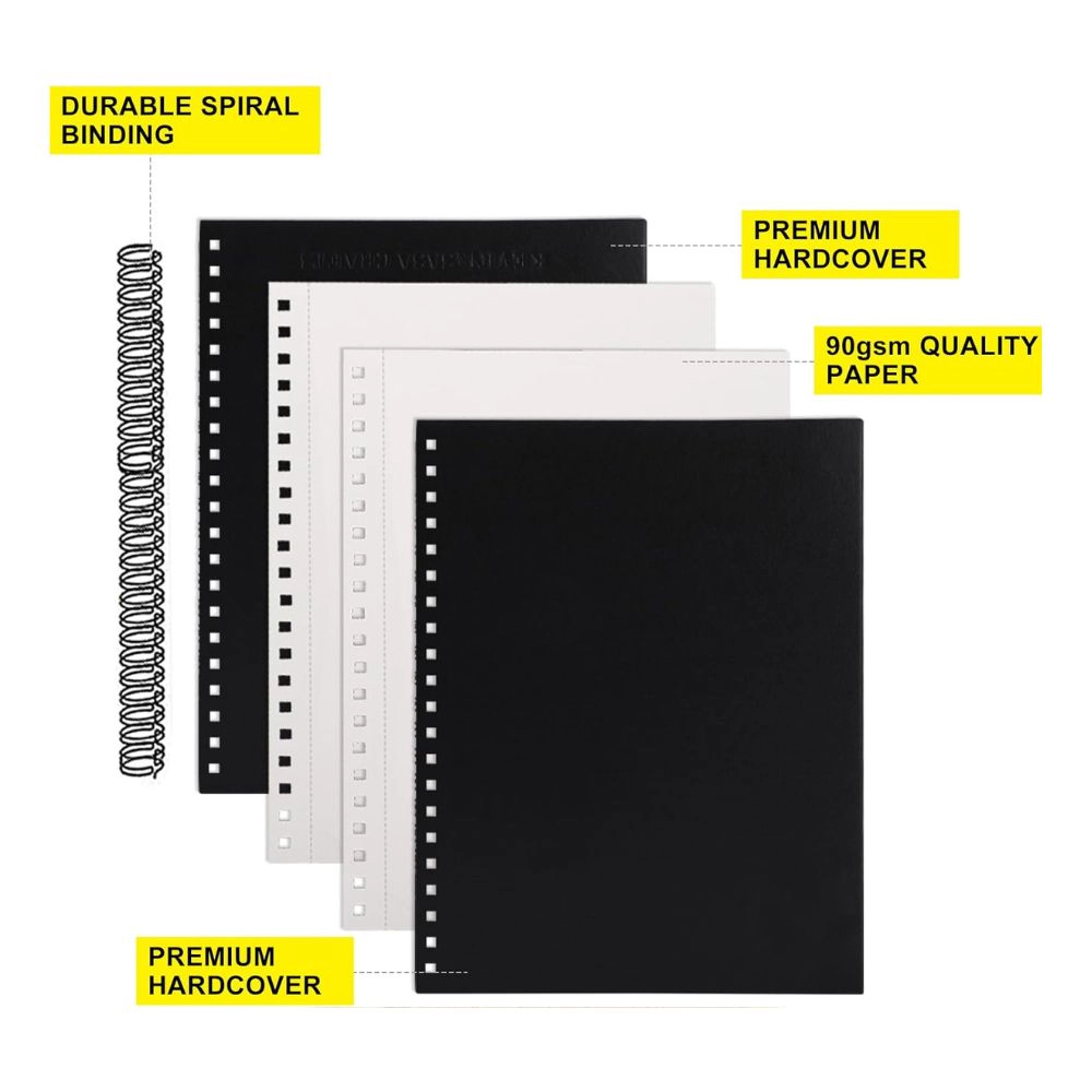 Byte Bonds Professional 8.5x11 Spiral Bound Sketchbook 80 Sheets