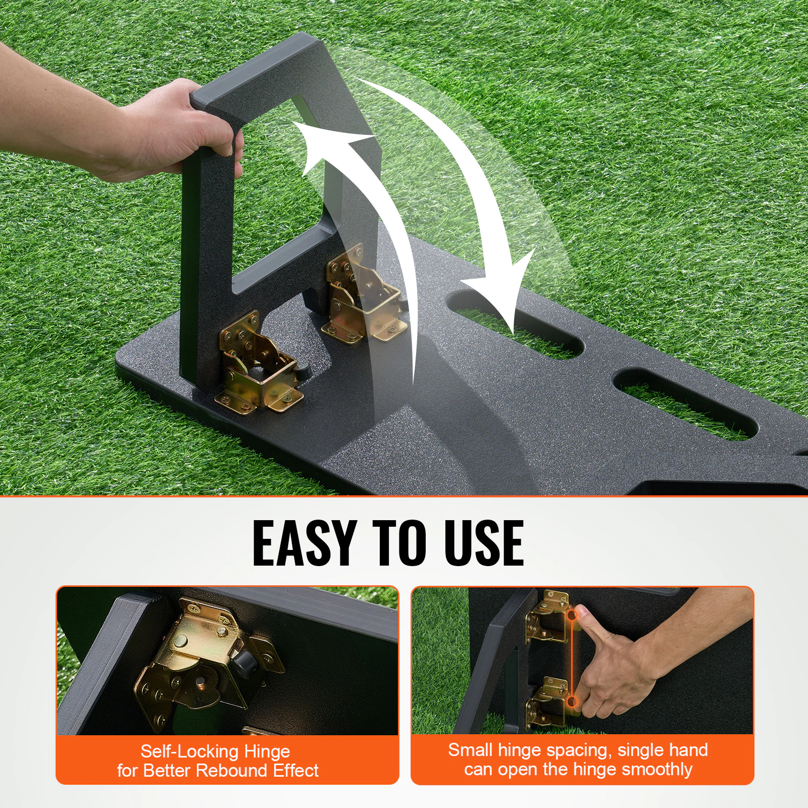 HONGGE Soccer Rebounder Board Portable Soccer Wall with 2 Angles Rebound Foldable HDPE Kickback Rebound Board Soccer