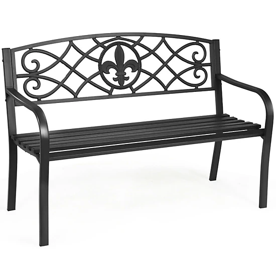 Hivvago Patio Heavy-Duty Metal Garden Bench