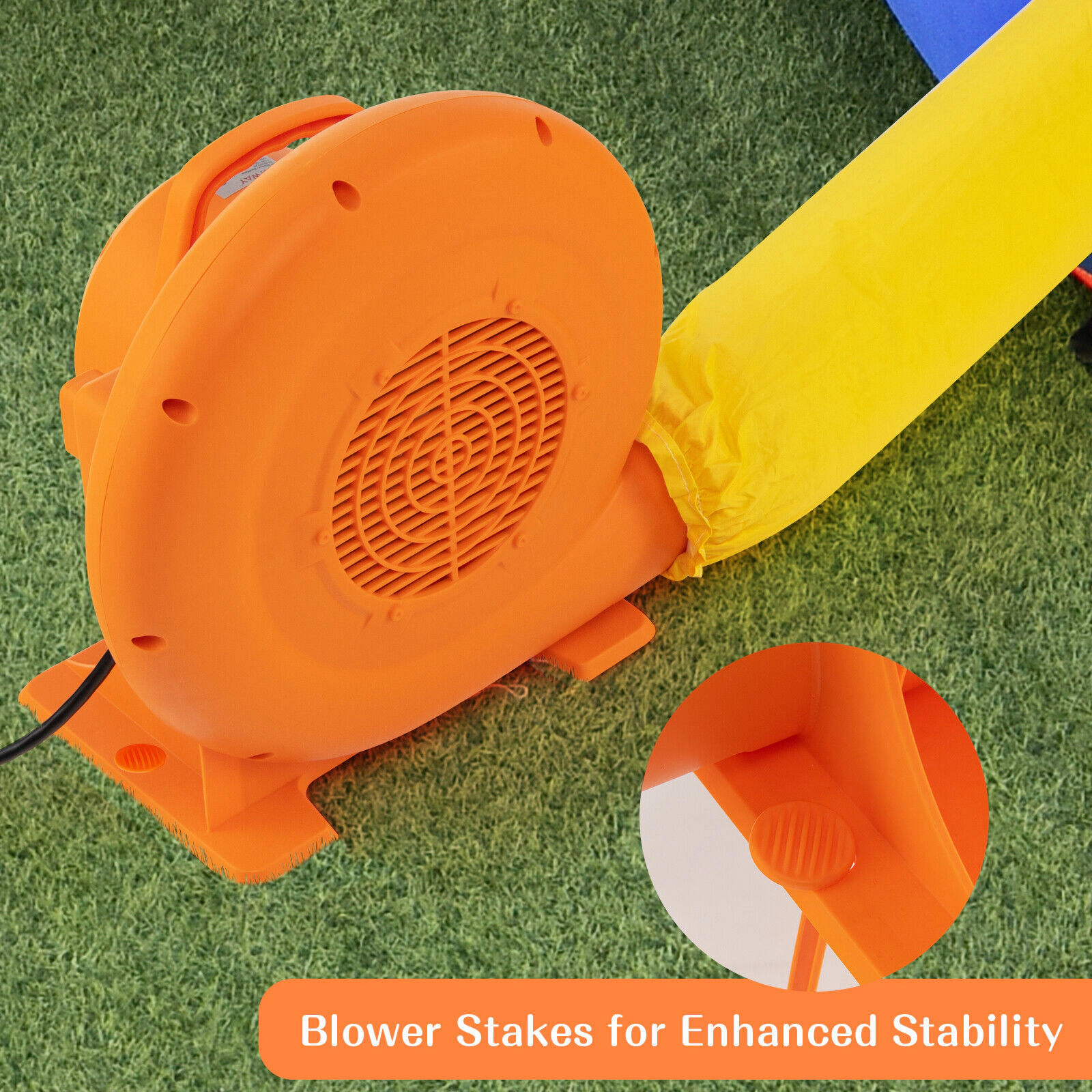 SUGIFT Orange 750W Air Blower for Kids Bounce House with 25-ft Cord and Ground Fault Plug 15-in W 10-in D 15-in H