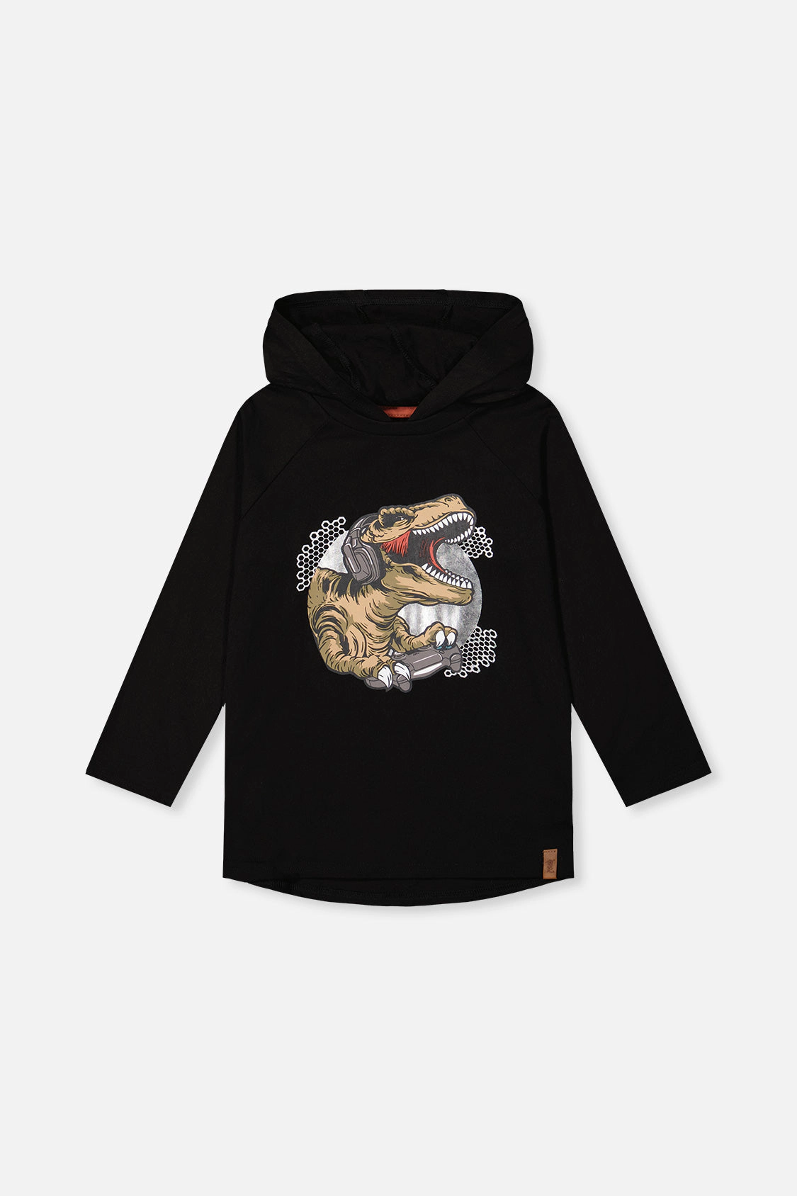 Deux par Boys Graphic Print Raglan Hooded T-Shirt