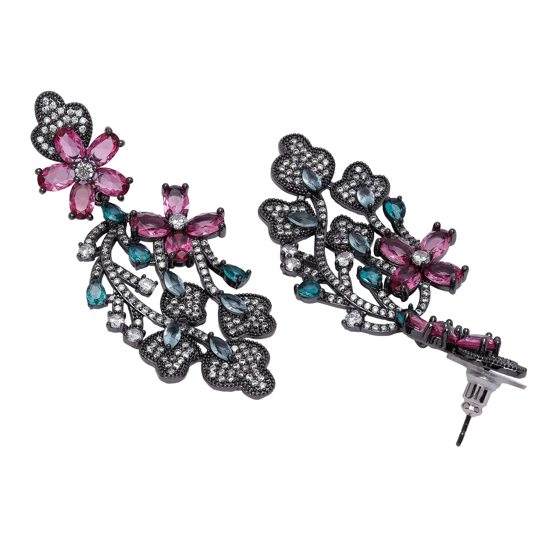 AGP PARIS Womens Diva Floral Drop Earrings