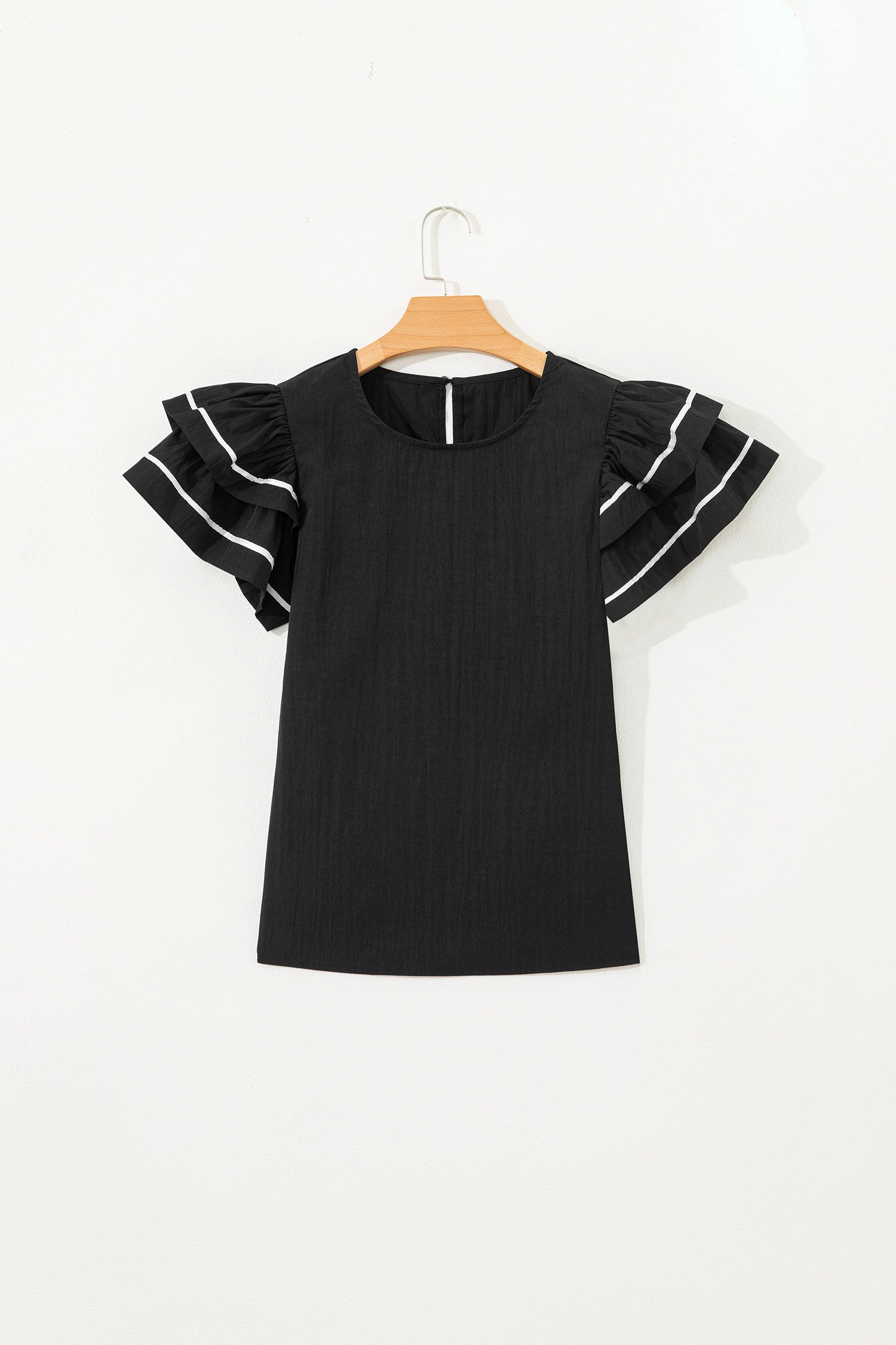 Threaded Pear Women's Amani Short Sleeve Textured Blouse