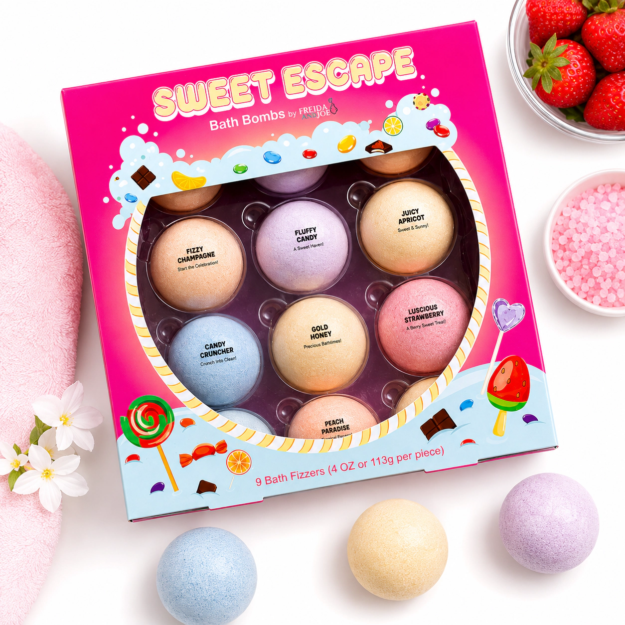 Freida and Joe Women Sweet Escape Bath Bomb Spa Gift Set