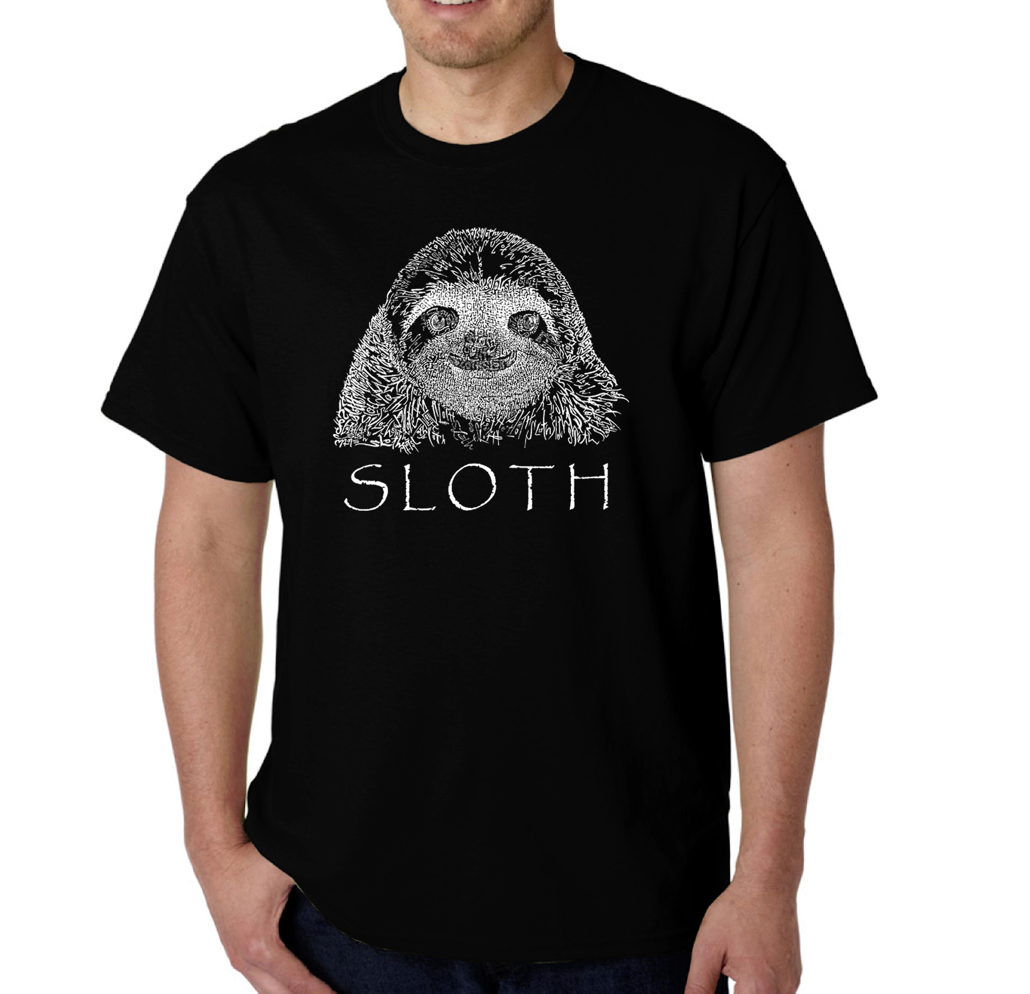 LA Pop Art Men's Word T-Shirt - Sloth