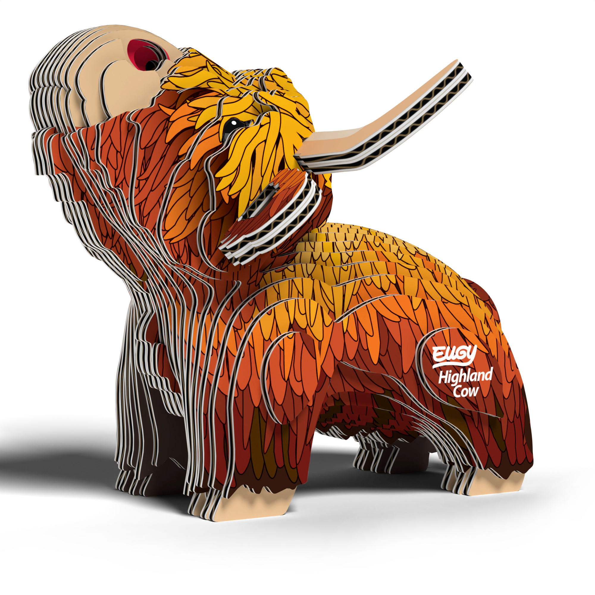 EUGY Highland Cow 3D Puzzle - contains 34 puzzle pieces